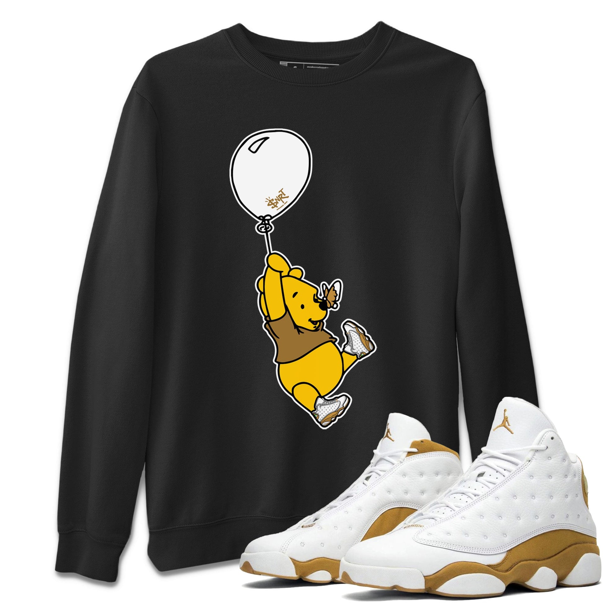 Air Jordan 13 Wheat shirt to match jordans Balloon Ride sneaker tees 13s Wheat SNRT Sneaker Release Tees Unisex Black 1 T-Shirt