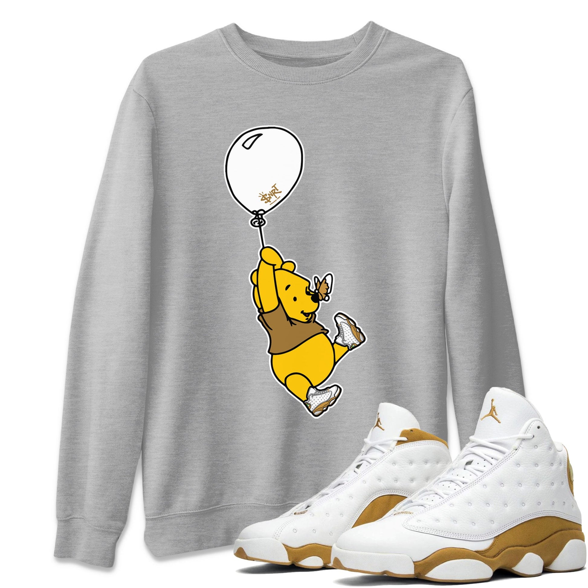 Air Jordan 13 Wheat shirt to match jordans Balloon Ride sneaker tees 13s Wheat SNRT Sneaker Release Tees Unisex Heather Grey 1 T-Shirt