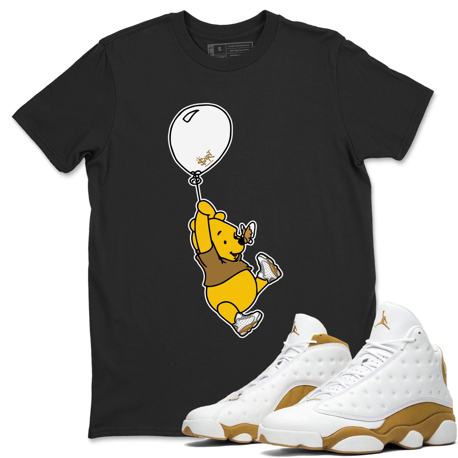Air Jordan 13 Wheat shirt to match jordans Balloon Ride sneaker tees 13s Wheat SNRT Sneaker Release Tees Unisex Black 1 T-Shirt