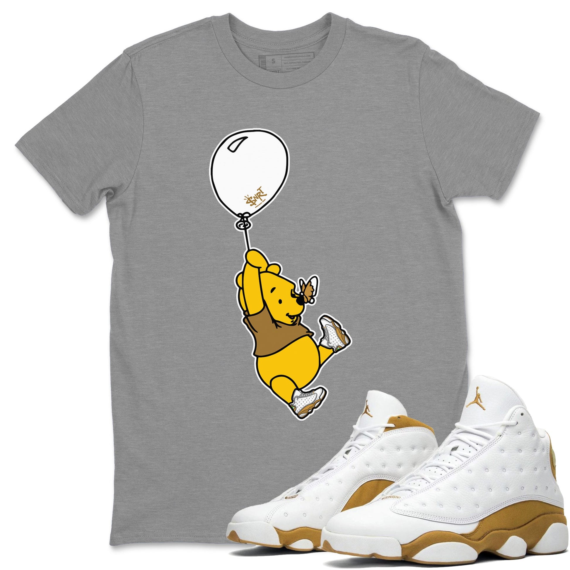 Air Jordan 13 Wheat shirt to match jordans Balloon Ride sneaker tees 13s Wheat SNRT Sneaker Release Tees Unisex Heather Grey 1 T-Shirt