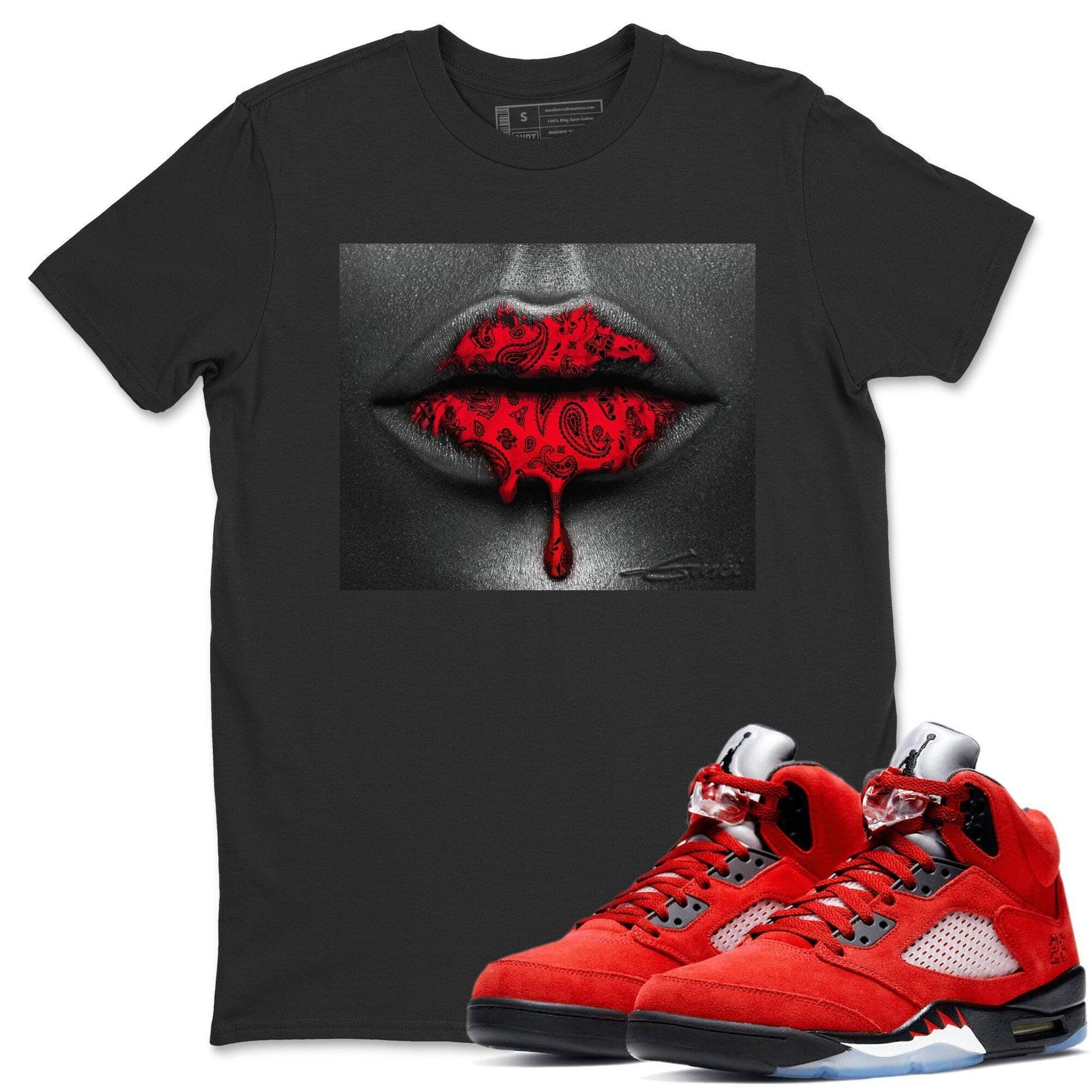 Jordan 5 Raging Bull Sneaker Match Tees Bandana Lips Sneaker Tees Jordan 5 Raging Bull Sneaker Release Tees Unisex Shirts