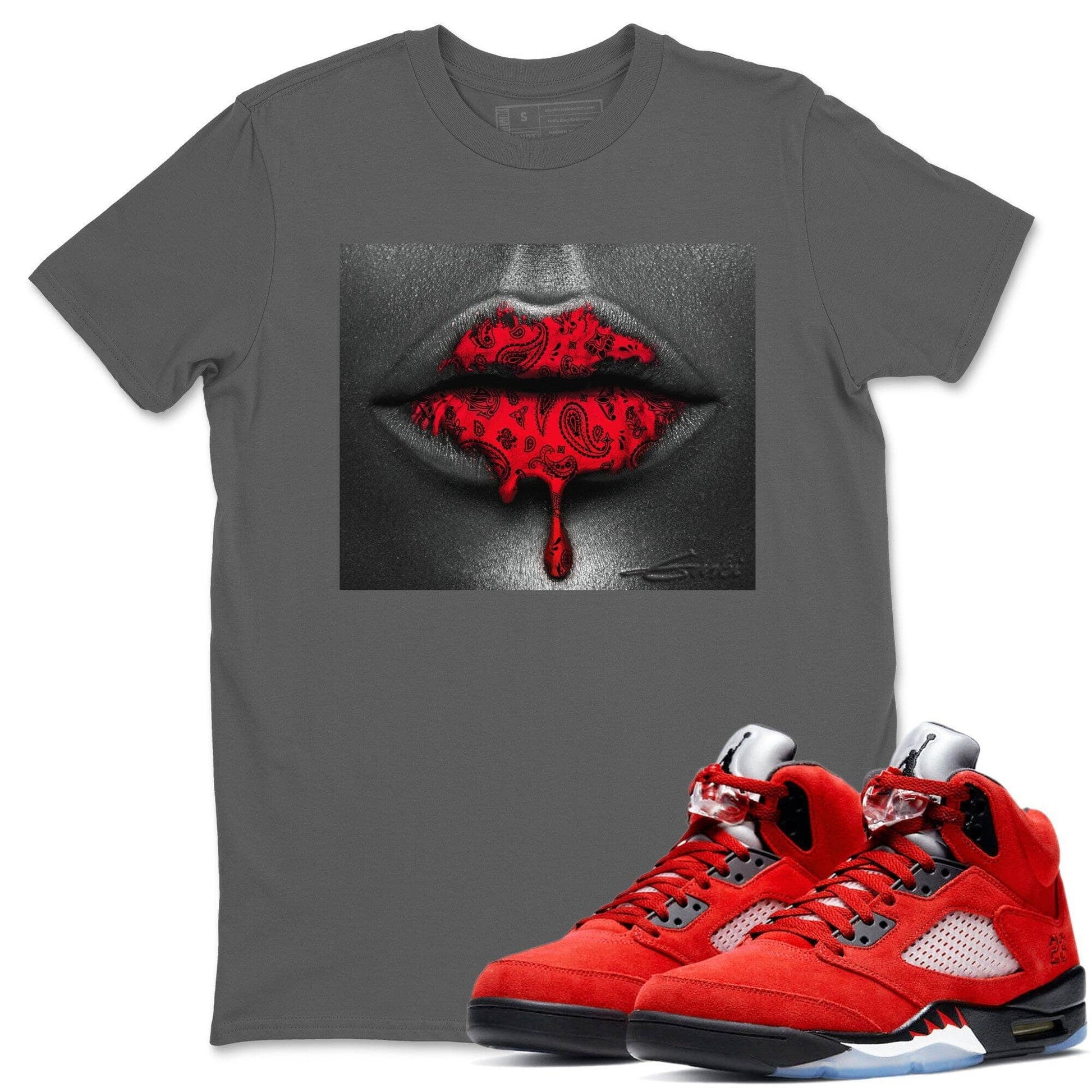 Jordan 5 Raging Bull Sneaker Match Tees Bandana Lips Sneaker Tees Jordan 5 Raging Bull Sneaker Release Tees Unisex Shirts