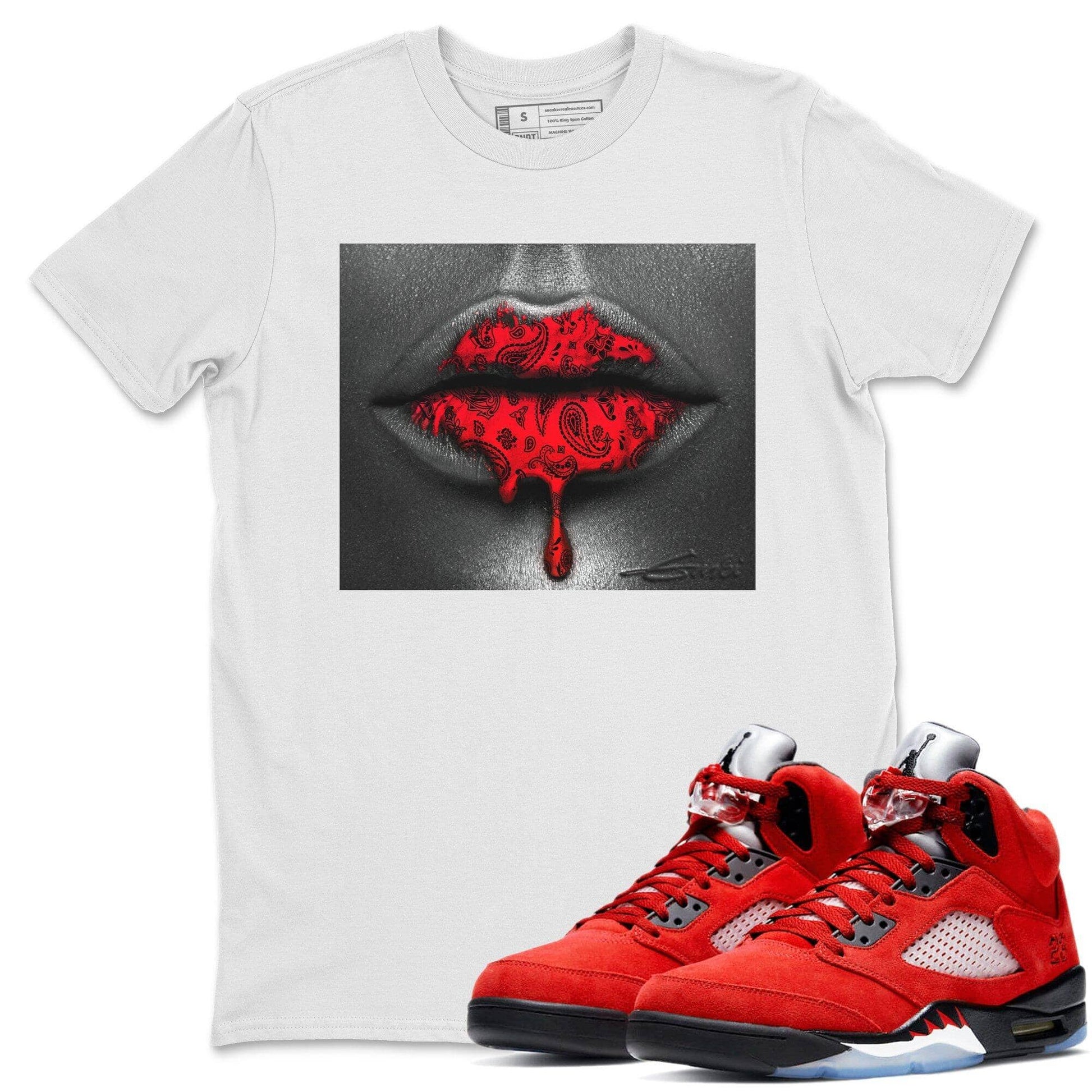 Jordan 5 Raging Bull Sneaker Match Tees Bandana Lips Sneaker Tees Jordan 5 Raging Bull Sneaker Release Tees Unisex Shirts