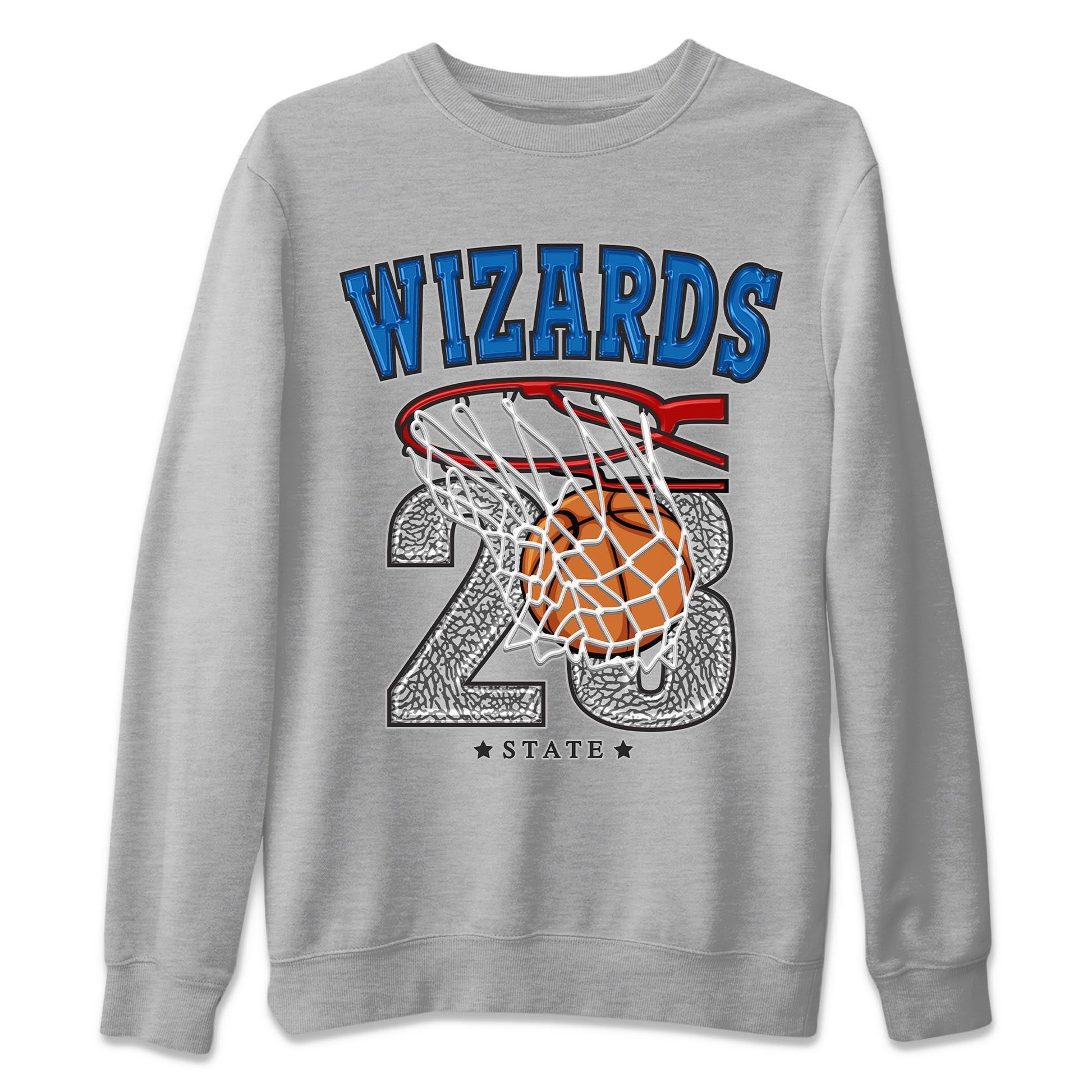 Air Jordan 3 Wizards Sneaker Match Tees Basketball Sneaker Tees Air Jordan 3 Wizards Sneaker Release Tees Unisex Shirts Heather Grey 2