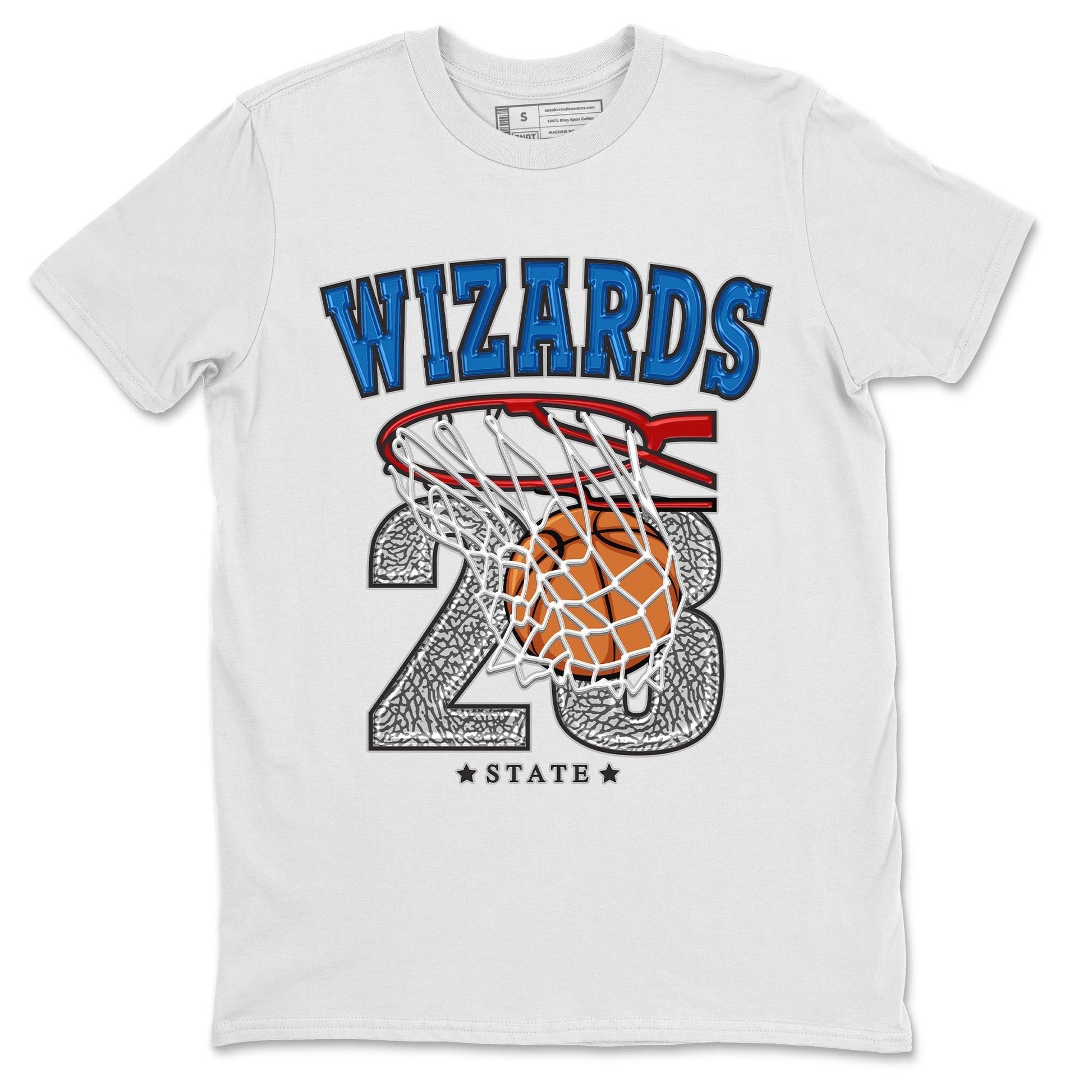 Air Jordan 3 Wizards Sneaker Match Tees Basketball Sneaker Tees Air Jordan 3 Wizards Sneaker Release Tees Unisex Shirts White 2