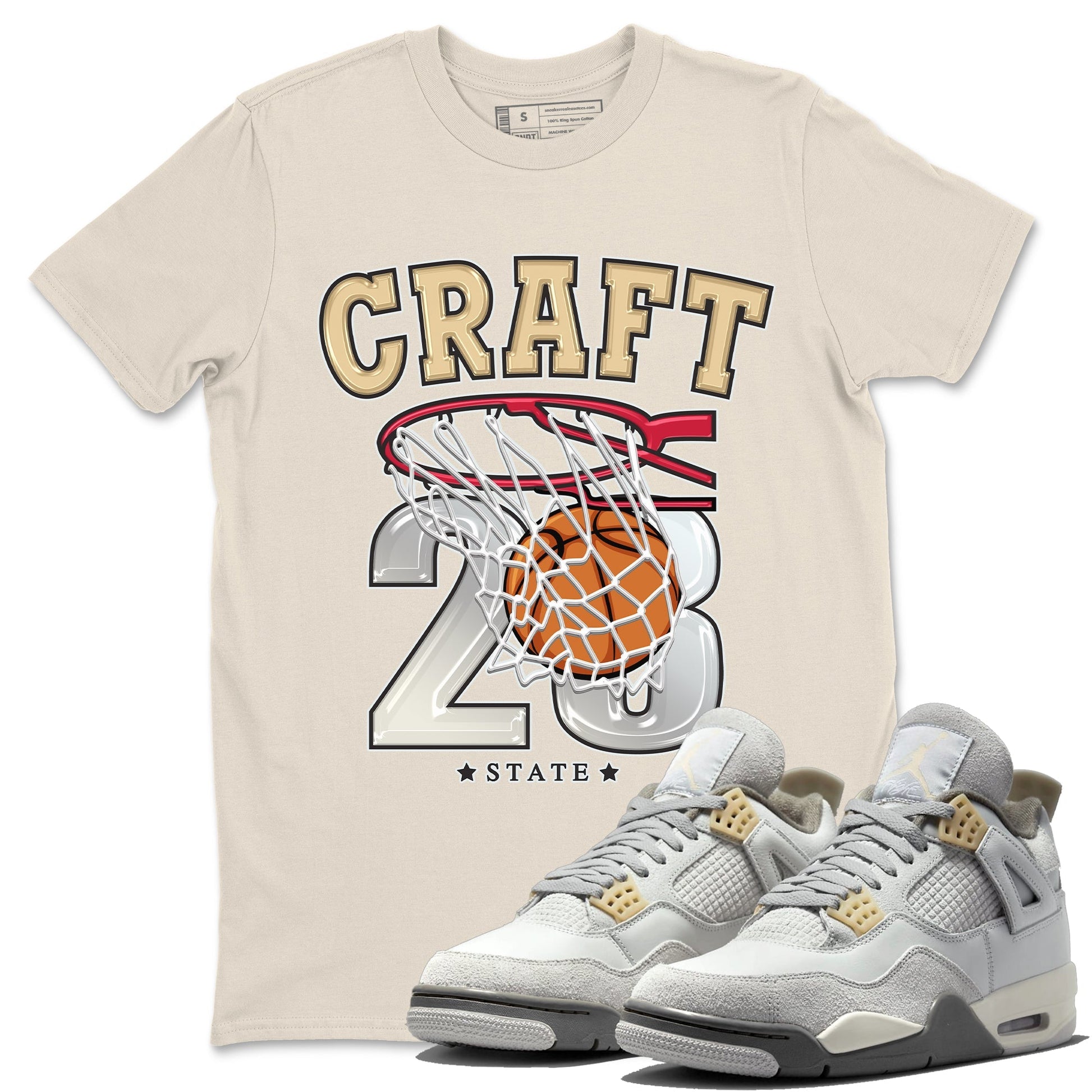 Jordan 4 Craft Sneaker Match Tees Basketball Sneaker Tees Jordan 4 Craft Sneaker Release Tees Unisex Shirts