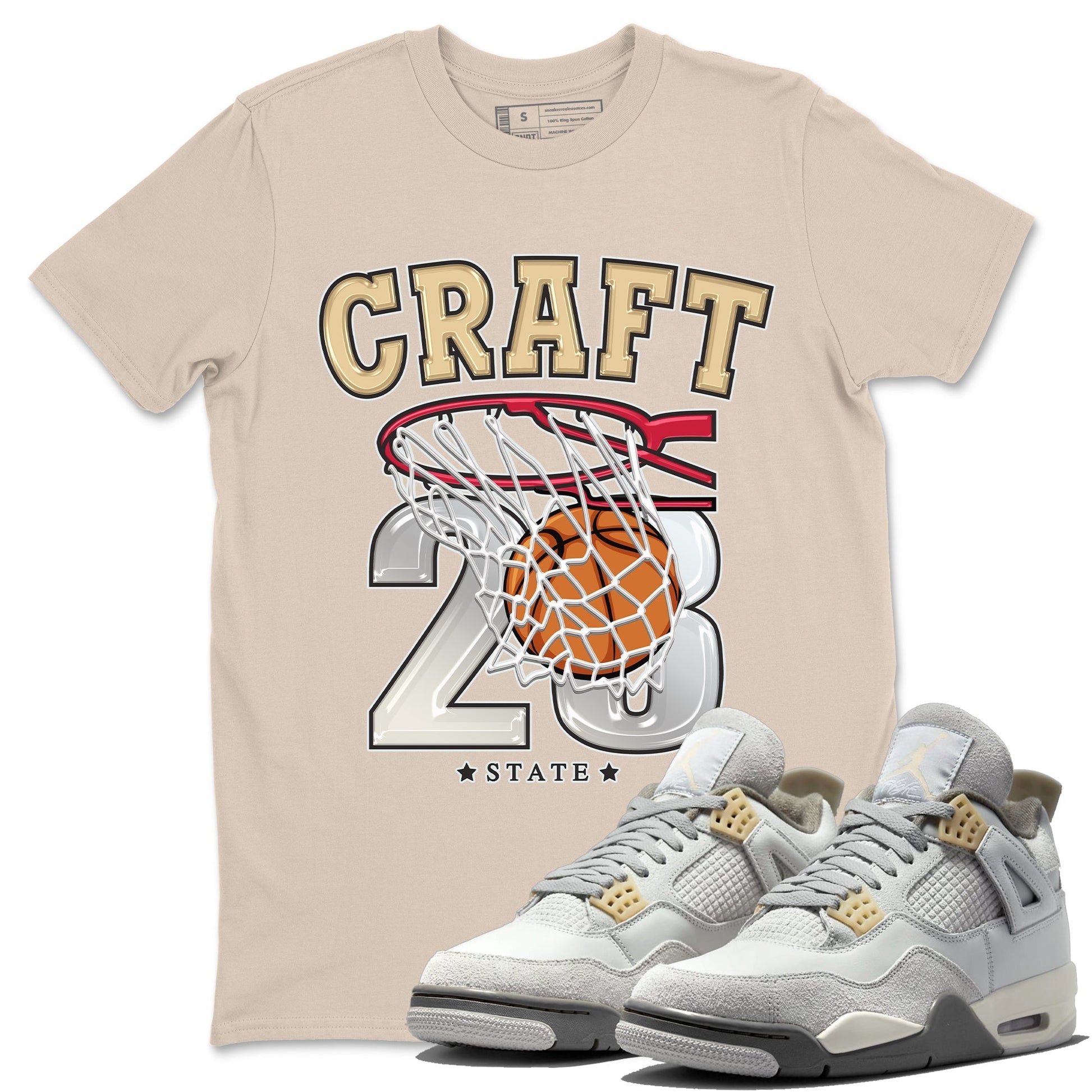 Jordan 4 Craft Sneaker Match Tees Basketball Sneaker Tees Jordan 4 Craft Sneaker Release Tees Unisex Shirts