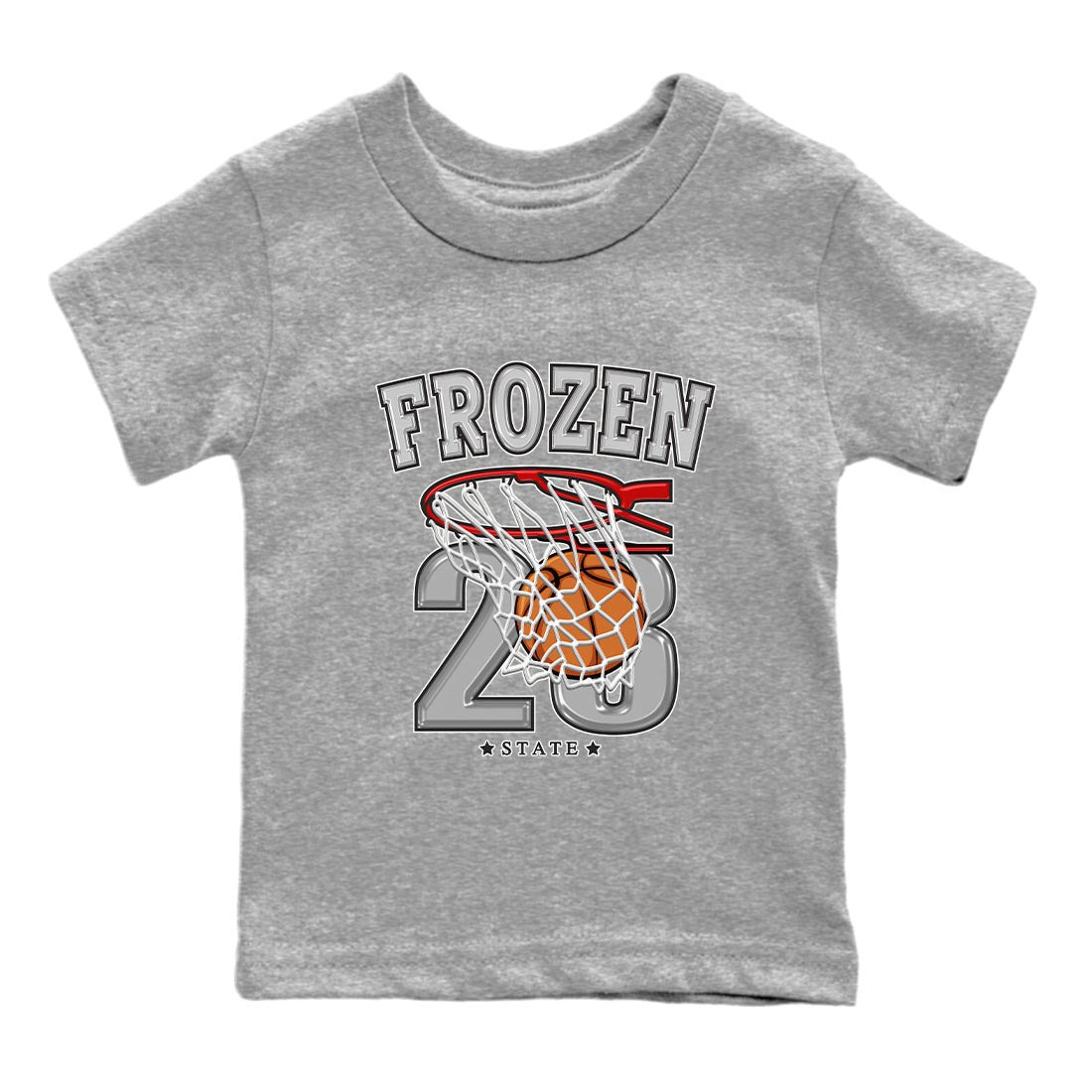 AJ4 Frozen Moments shirt to match jordans Basketball sneaker tees Crew Neck AJ4 Frozen Moments SNRT Sneaker Release Tees Baby Toddler Heather Grey 2 T-Shirt