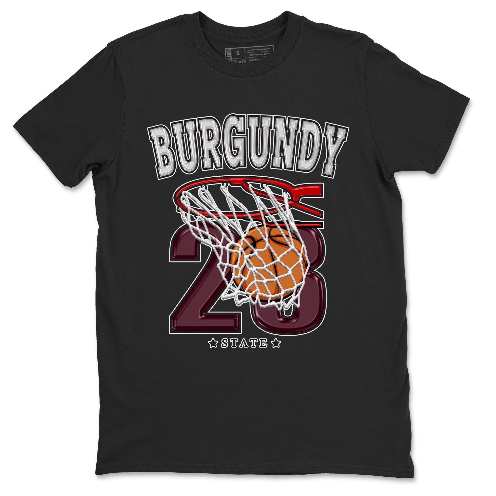 Jordan 5 Burgundy shirt to match jordans Basketball sneaker tees Crew Neck AJ5 Burgundy SNRT Sneaker Release Tees Unisex Casual Shirts Black 2 T-Shirt