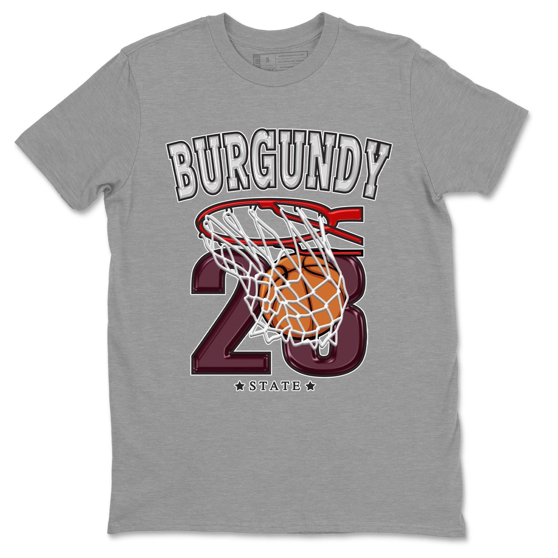 Jordan 5 Burgundy shirt to match jordans Basketball sneaker tees Crew Neck AJ5 Burgundy SNRT Sneaker Release Tees Unisex Casual Shirts Heather Grey 2 T-Shirt