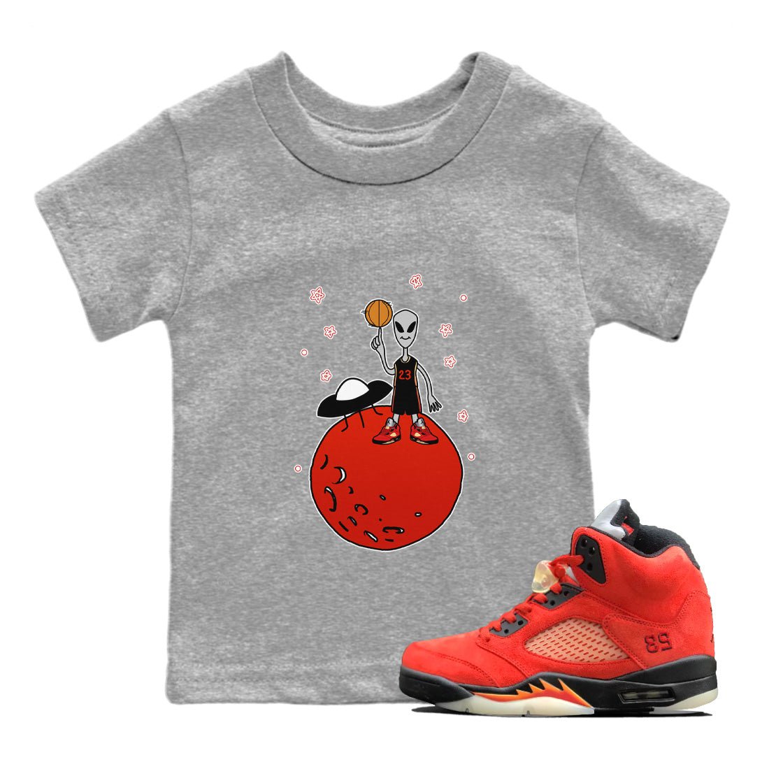 Jordan 5 Mars For Her Sneaker Match Tees Basketball Alien Sneaker Tees Jordan 5 Mars For Her Sneaker Release Tees Kids Shirts