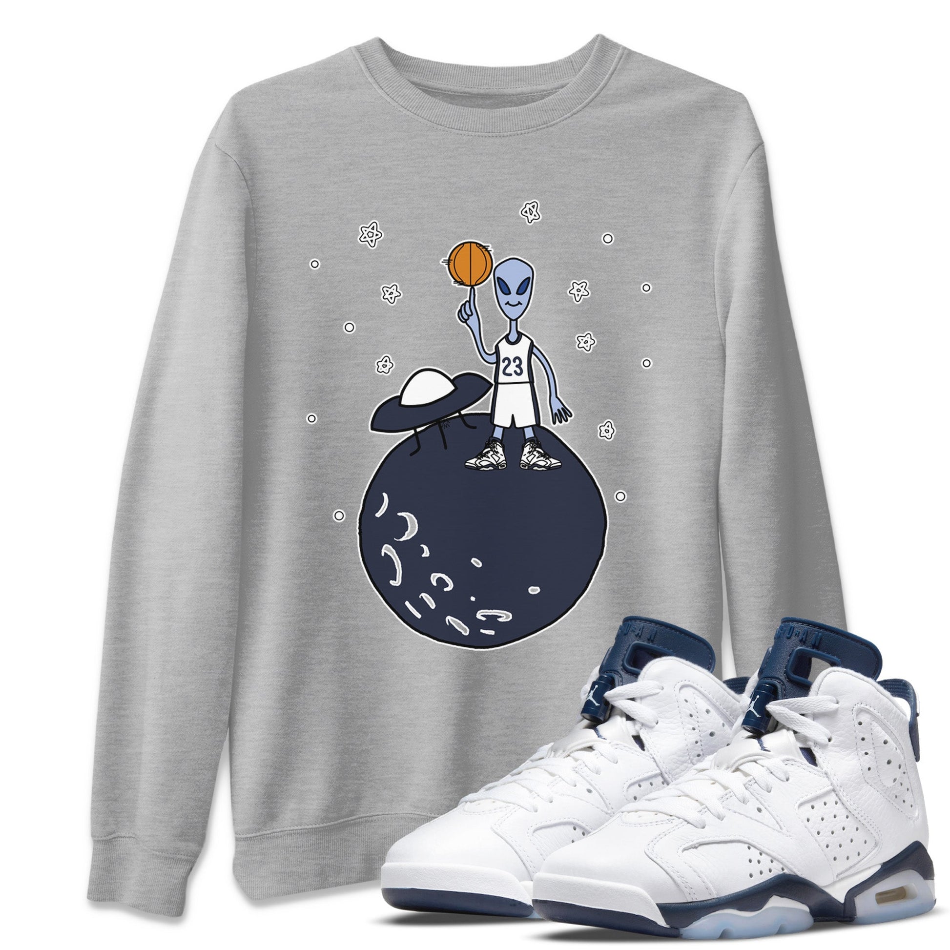 Jordan 6 Midnight Navy Sneaker Match Tees Basketball Alien Sneaker Tees Jordan 6 Midnight Navy Sneaker Release Tees Unisex Shirts