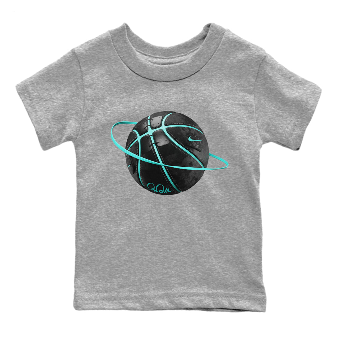 Air Force 1 Tiffany Sneaker Match Tees Basketball planet Sneaker Tees Nike Tiffany AF1Sneaker Release Tees Kids Shirts Heather Grey 2