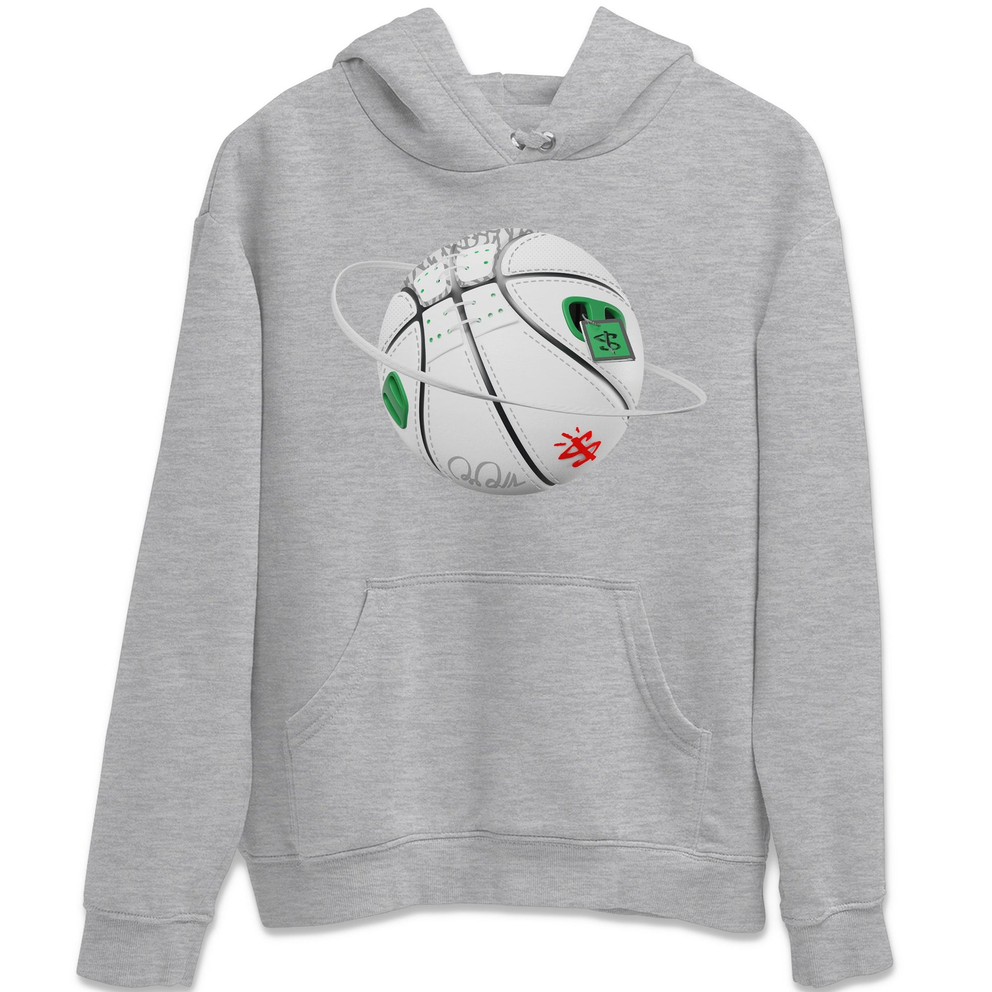 Air Jordan 3 Lucky Green Sneaker Match Tees Basketball Planet Sneaker Tees AJ3 Lucky Green Sneaker Release Tees Unisex Shirts Heather Grey 2
