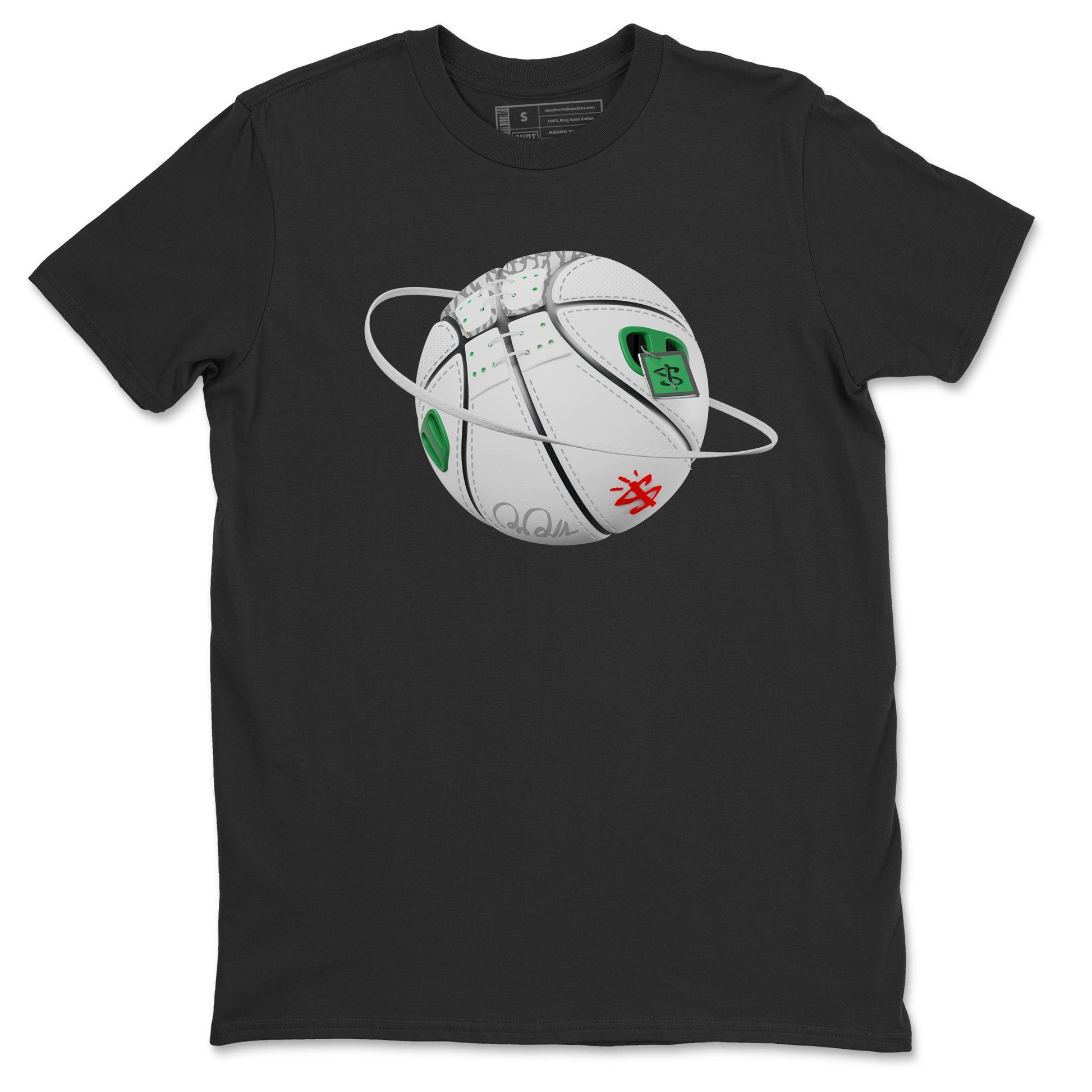 Air Jordan 3 Lucky Green Sneaker Match Tees Basketball Planet Sneaker Tees AJ3 Lucky Green Sneaker Release Tees Unisex Shirts Black 2