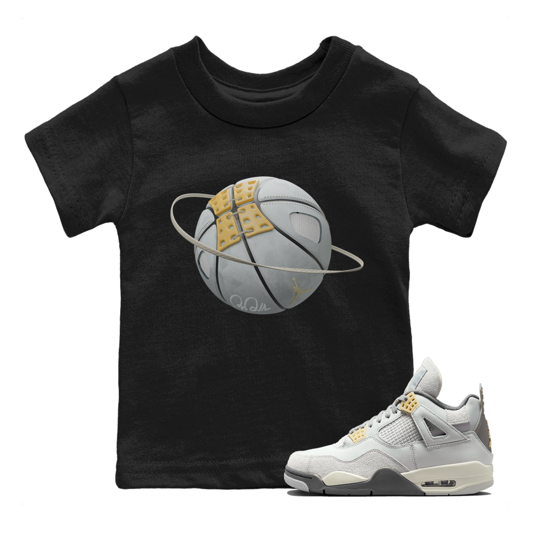 Jordan 4 Craft Sneaker Match Tees Basketball Planet Sneaker Tees Jordan 4 Craft Sneaker Release Tees Kids Shirts
