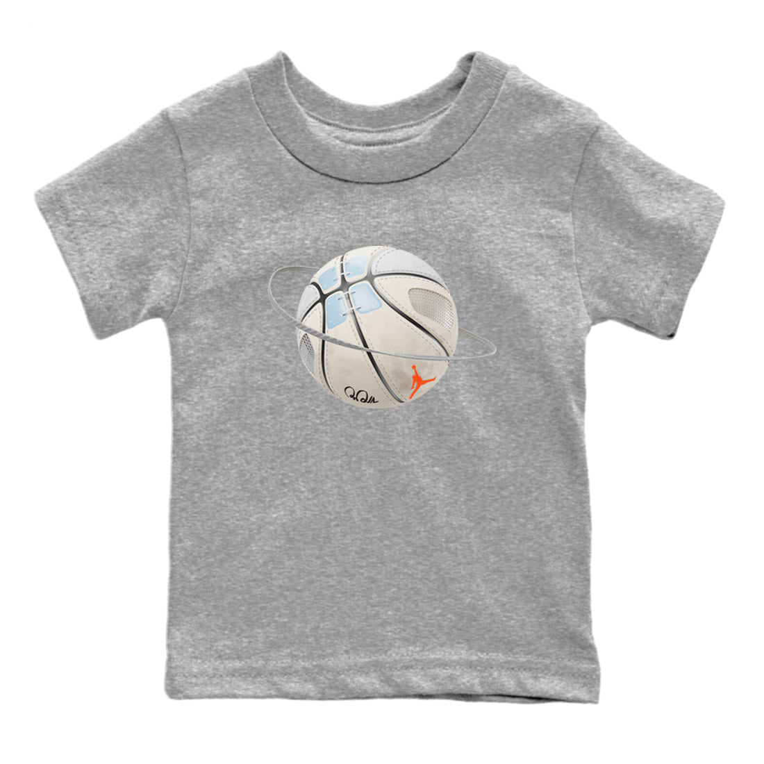 Air Jordan 5 Craft Sneaker Match Tees Basketball Planet Sneaker Tees AJ5 SE Craft Sneaker Release Tees Kids Shirts Heather Grey 2