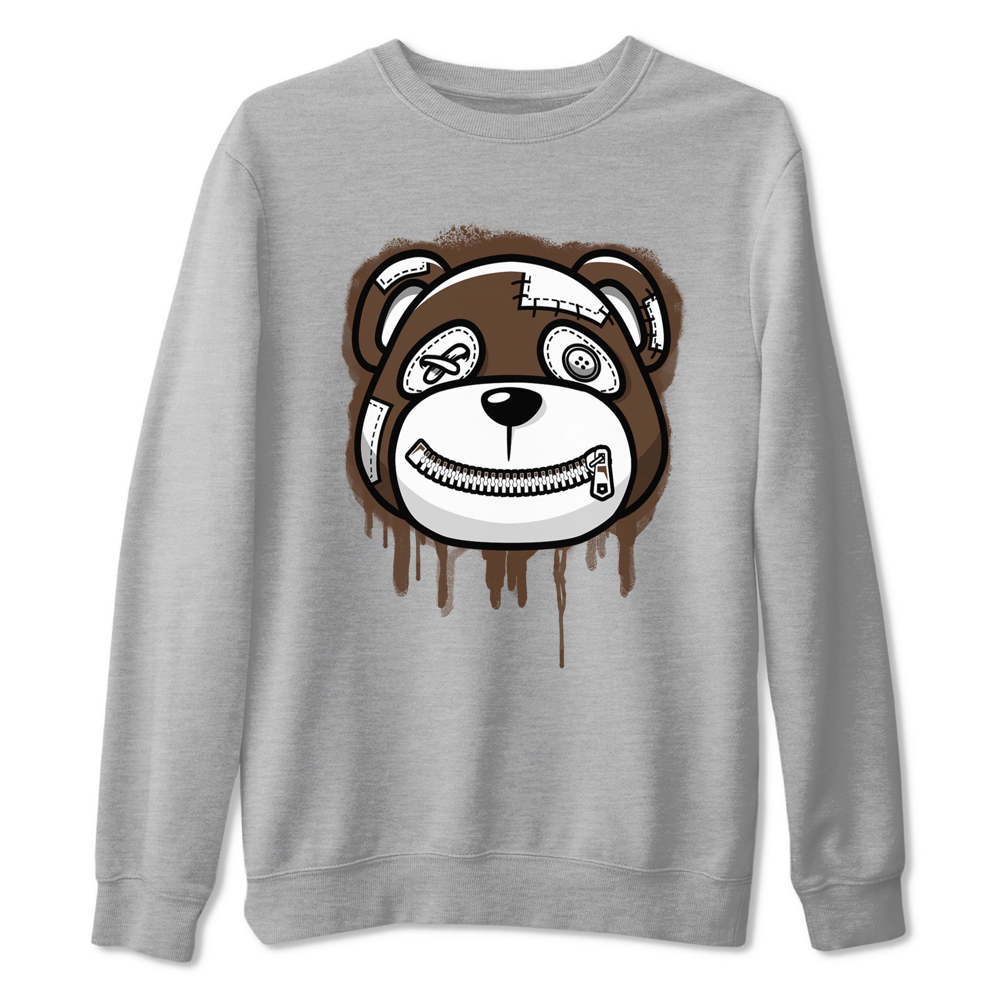 AF1 Chocolate shirt to match jordans Bear Face sneaker tees Air Force 1 Chocolate SNRT Sneaker Release Tees Cotton Sneaker Tee Heather Grey 2 T-Shirt