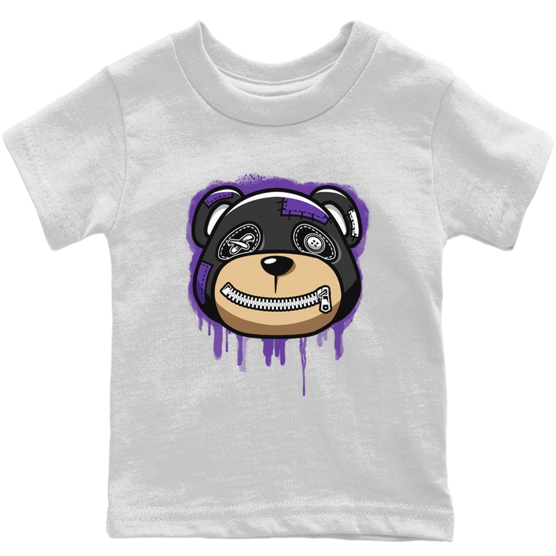 Jordan 13 Court Purple Sneaker Match Tees Bear Face Sneaker Tees Jordan 13 Court Purple Sneaker Release Tees Kids Shirts