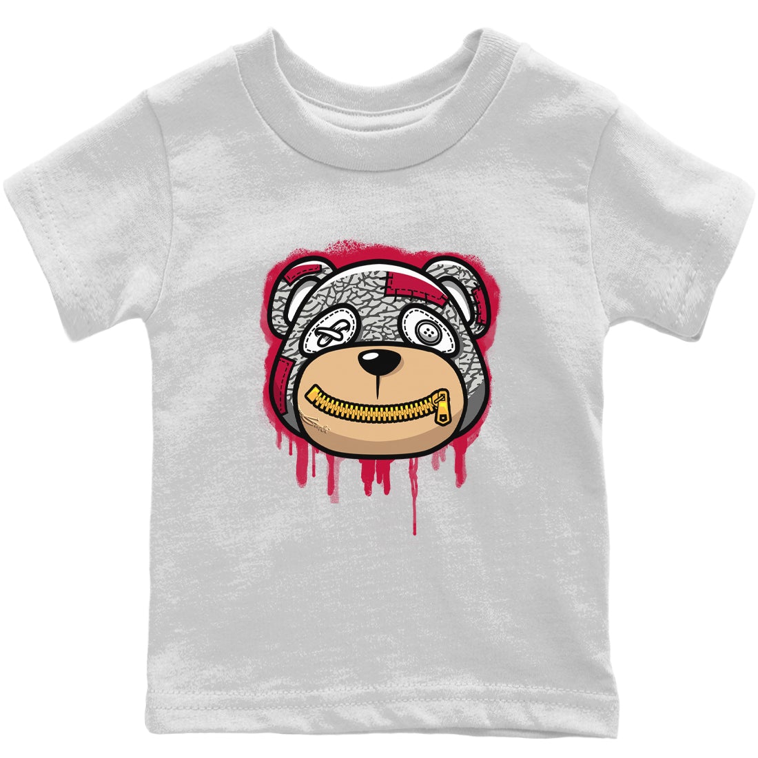 Jordan 3 Cardinal Sneaker Match Tees Bear Face Sneaker Tees Jordan 3 Cardinal Sneaker Release Tees Kids Shirts