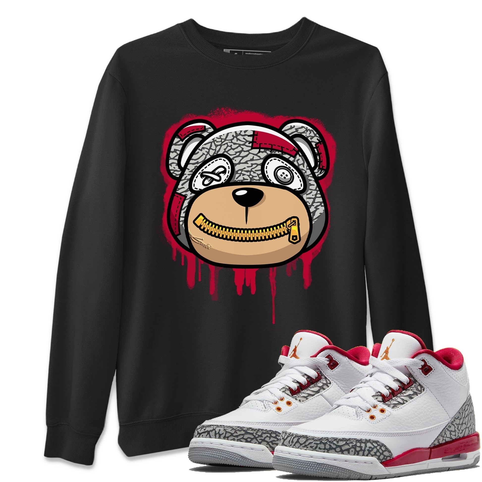 Jordan 3 Cardinal Sneaker Match Tees Bear Face Sneaker Tees Jordan 3 Cardinal Sneaker Release Tees Unisex Shirts