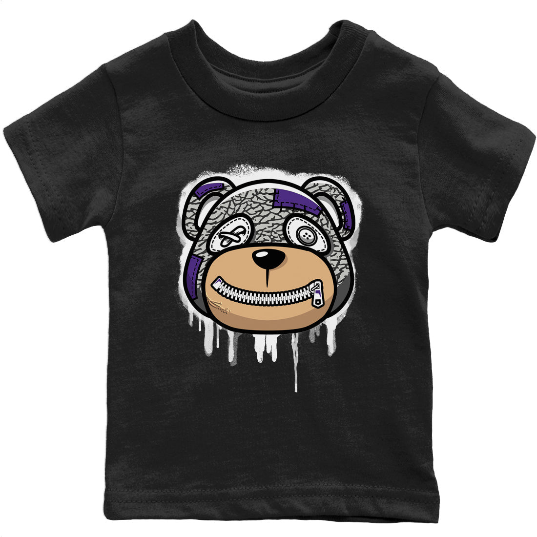 Jordan 3 Dark Iris Sneaker Match Tees Bear Face Sneaker Tees Jordan 3 Dark Iris Sneaker Release Tees Kids Shirts