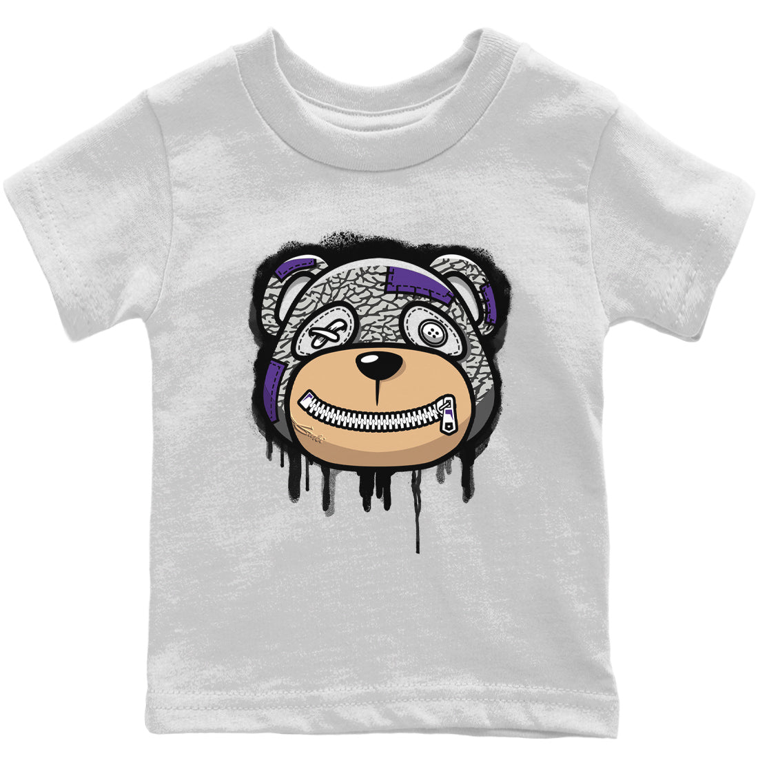 Jordan 3 Dark Iris Sneaker Match Tees Bear Face Sneaker Tees Jordan 3 Dark Iris Sneaker Release Tees Kids Shirts