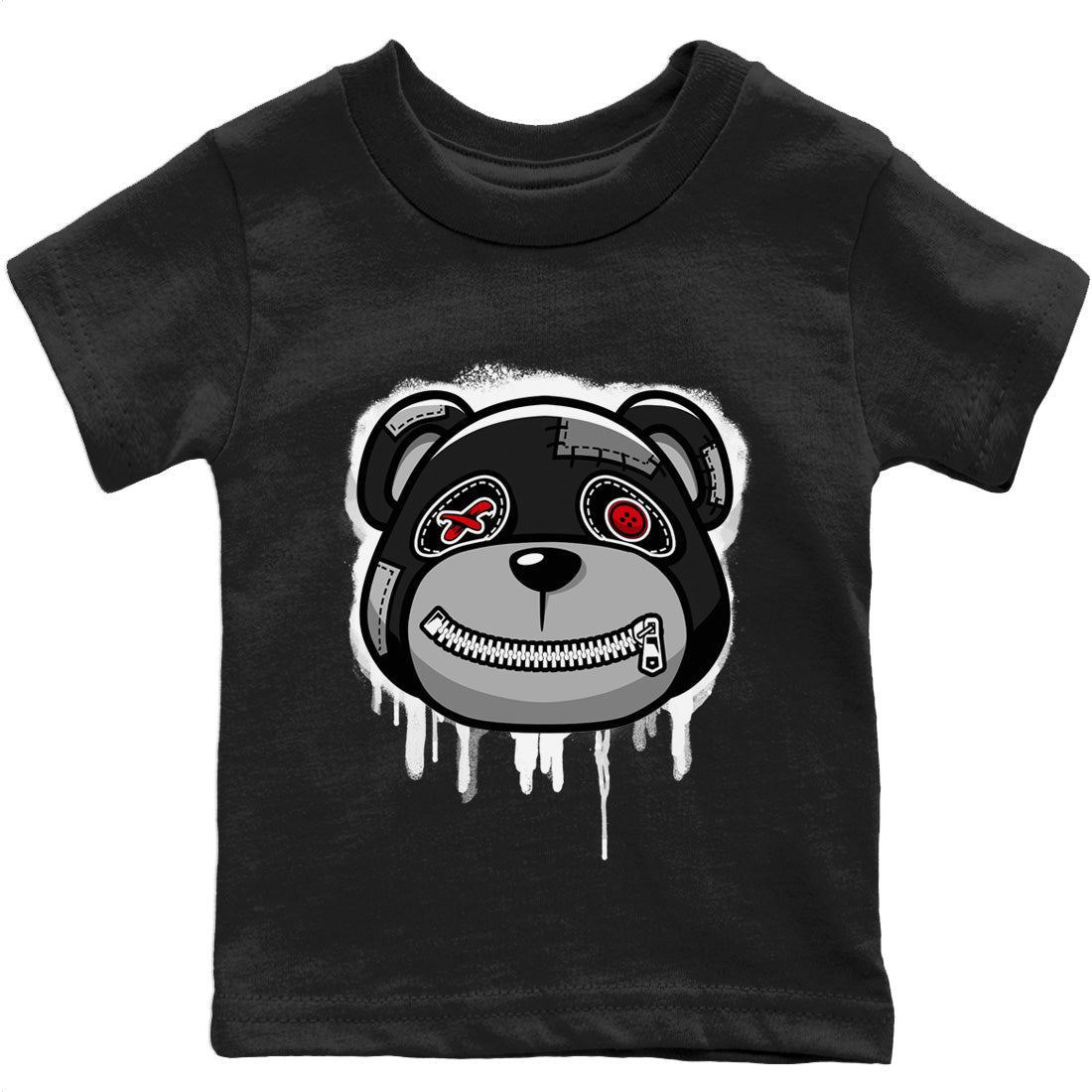 Jordan 4 Black Canvas Sneaker Match Tees Bear Face Sneaker Tees Jordan 4 Black Canvas Sneaker Release Tees Kids Shirts