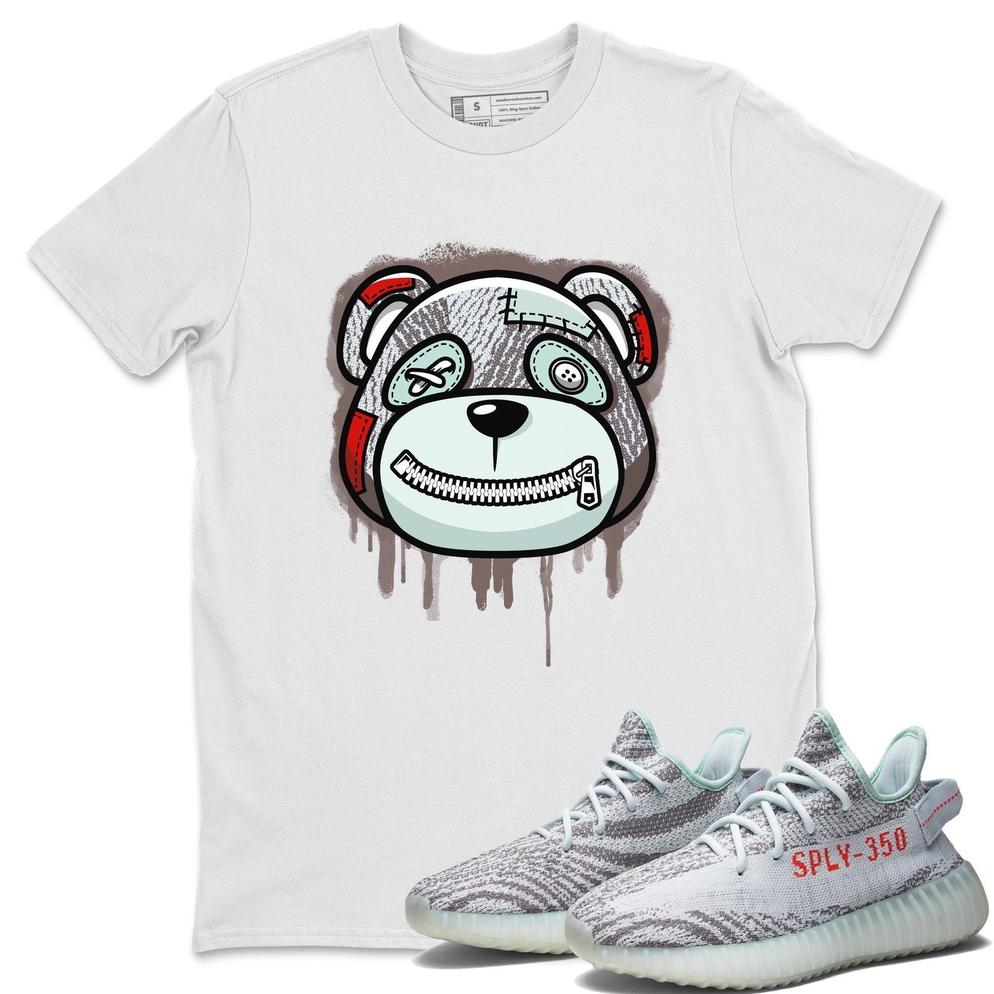 Yeezy 350 Blue Tint Sneaker Match Tees Bear Face Sneaker Tees Yeezy 350 Blue Tint Sneaker Release Tees Unisex Shirts