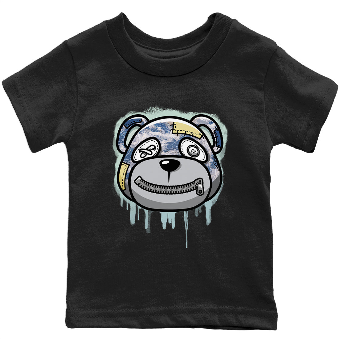 Yeezy 350 MX Blue Sneaker Match Tees Bear Face Sneaker Tees Yeezy 350 MX Blue Sneaker Release Tees Kids Shirts