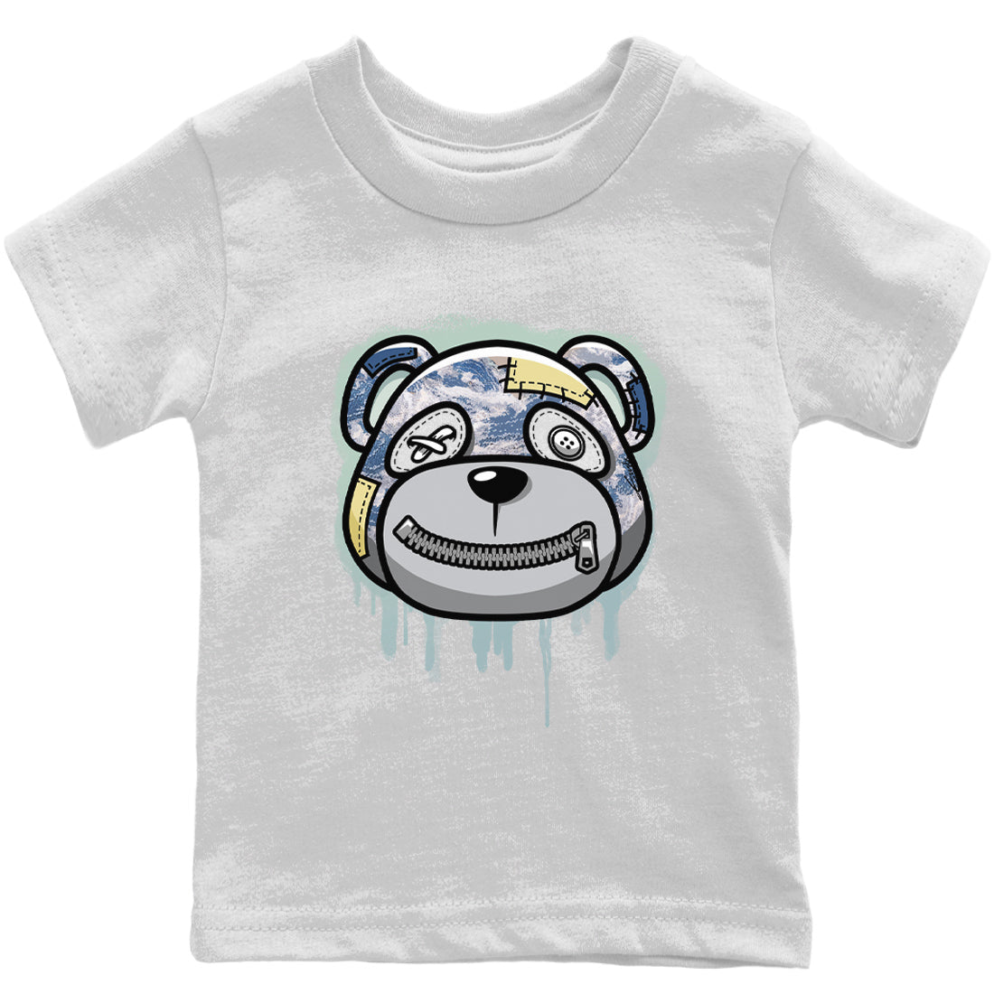 Yeezy 350 MX Blue Sneaker Match Tees Bear Face Sneaker Tees Yeezy 350 MX Blue Sneaker Release Tees Kids Shirts