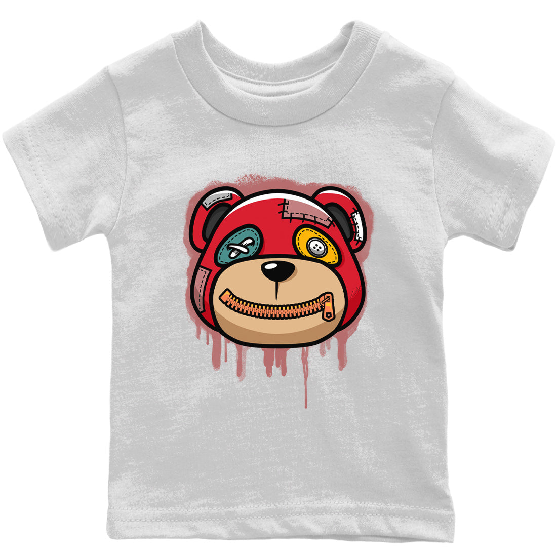 Yeezy 700 Hi-Res Red Sneaker Match Tees Bear Face Sneaker Tees Yeezy 700 Hi-Res Red Sneaker Release Tees Kids Shirts