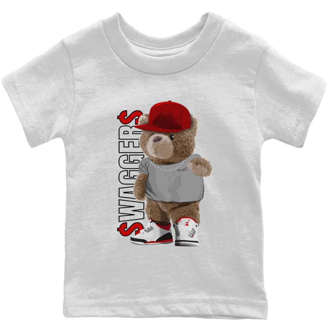 Jordan 3 Fire Red Sneaker Match Tees Bear Swaggers Sneaker Tees Jordan 3 Fire Red Sneaker Release Tees Kids Shirts