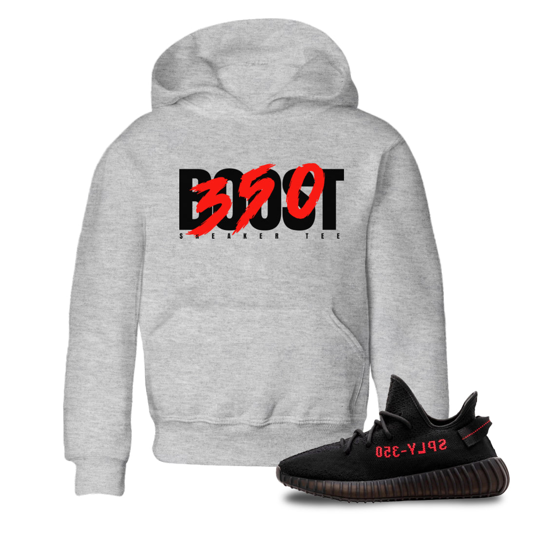 Yeezy 350 Bred shirt to match jordans Boost 350 sneaker tees Adidas Yeezy Boost V2 350 Bred SNRT Sneaker Release Tees Baby Toddler Heather Grey 1 T-Shirt