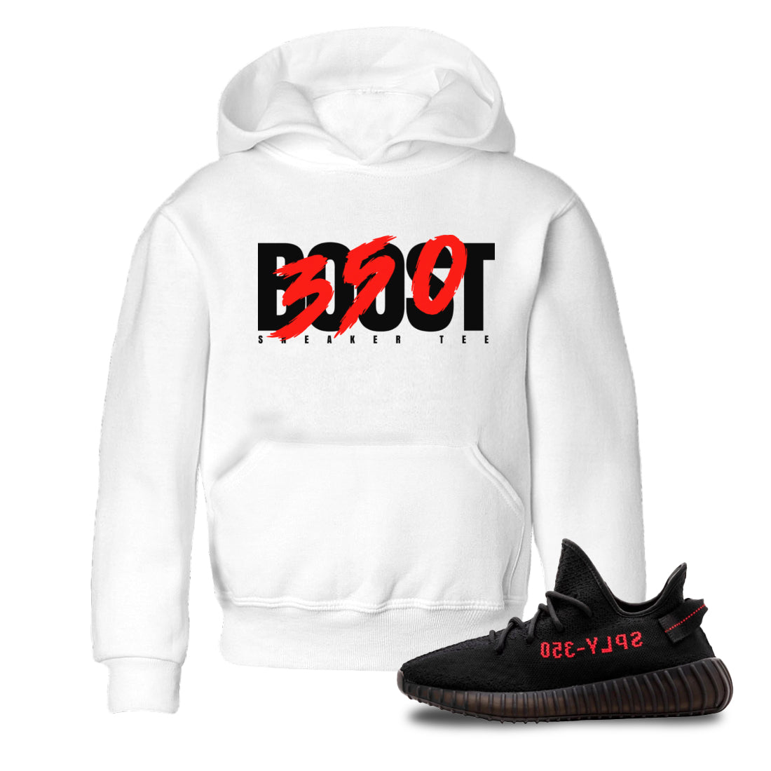 Yeezy 350 Bred shirt to match jordans Boost 350 sneaker tees Adidas Yeezy Boost V2 350 Bred SNRT Sneaker Release Tees Baby Toddler White 1 T-Shirt
