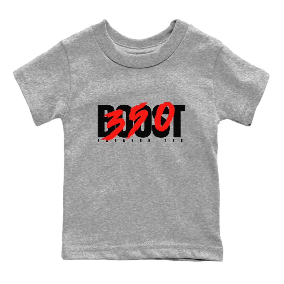 Yeezy 350 Bred shirt to match jordans Boost 350 sneaker tees Adidas Yeezy Boost V2 350 Bred SNRT Sneaker Release Tees Baby Toddler Heather Grey 2 T-Shirt