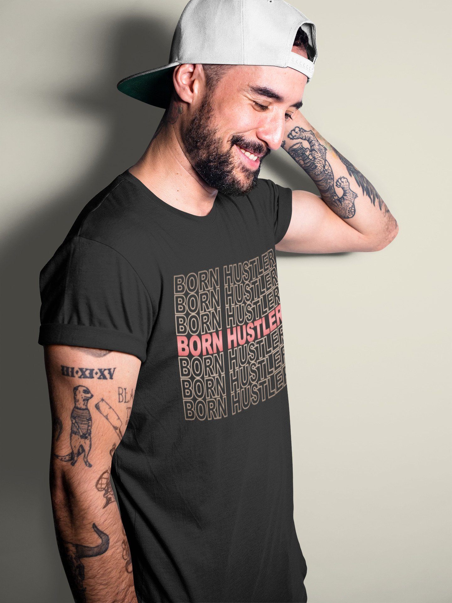 Jordan 4 Taupe Haze Sneaker Match Tees Born Hustler Sneaker Tees Jordan 4 Taupe Haze Sneaker Release Tees Unisex Shirts