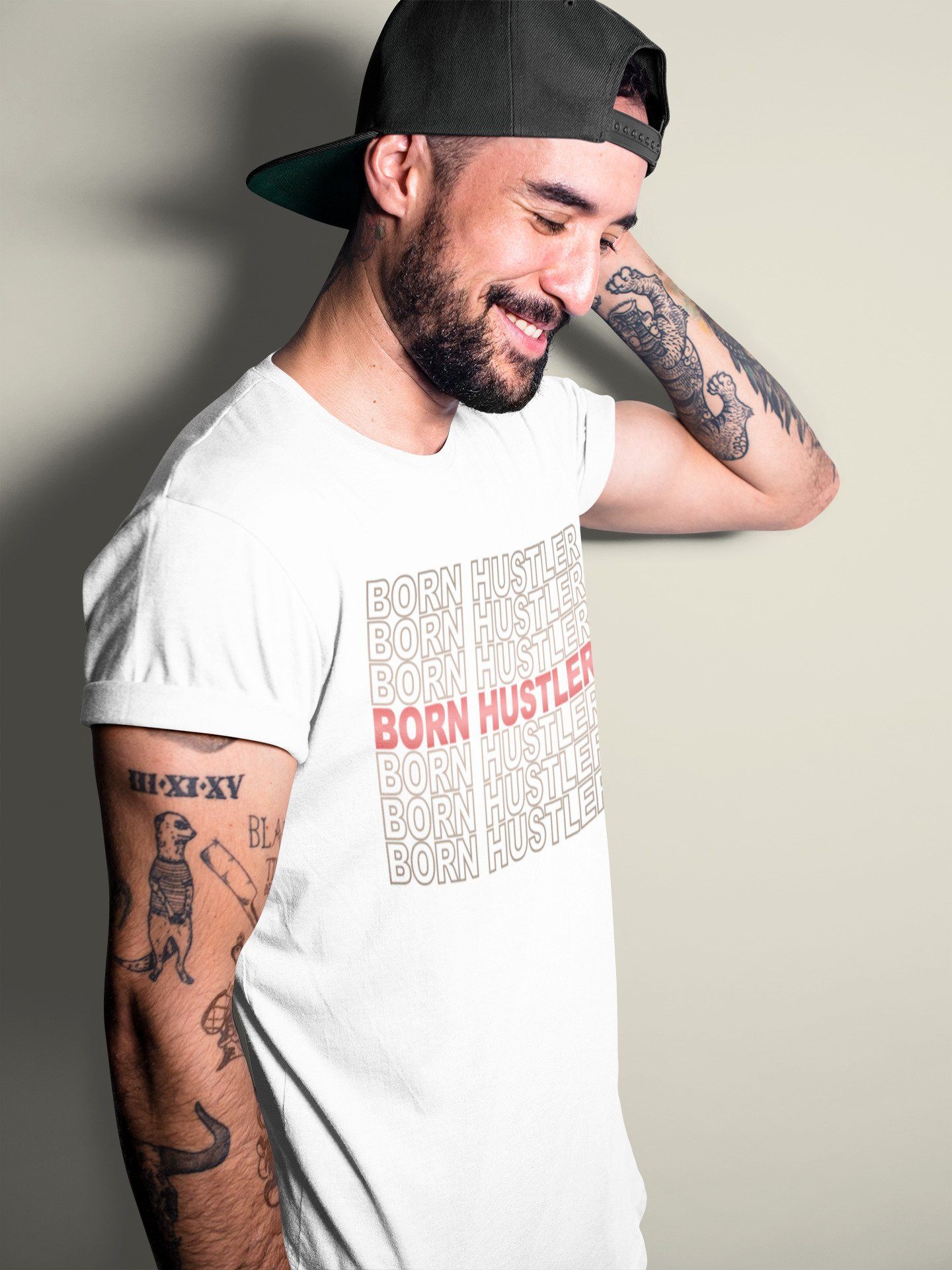 Jordan 4 Taupe Haze Sneaker Match Tees Born Hustler Sneaker Tees Jordan 4 Taupe Haze Sneaker Release Tees Unisex Shirts
