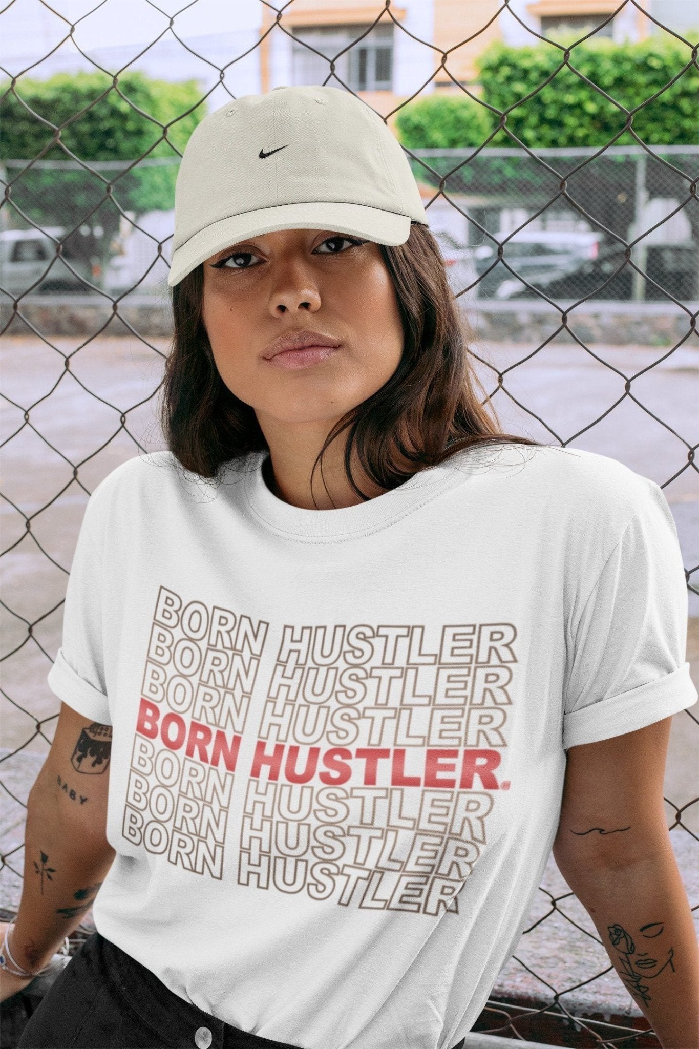 Jordan 4 Taupe Haze Sneaker Match Tees Born Hustler Sneaker Tees Jordan 4 Taupe Haze Sneaker Release Tees Unisex Shirts
