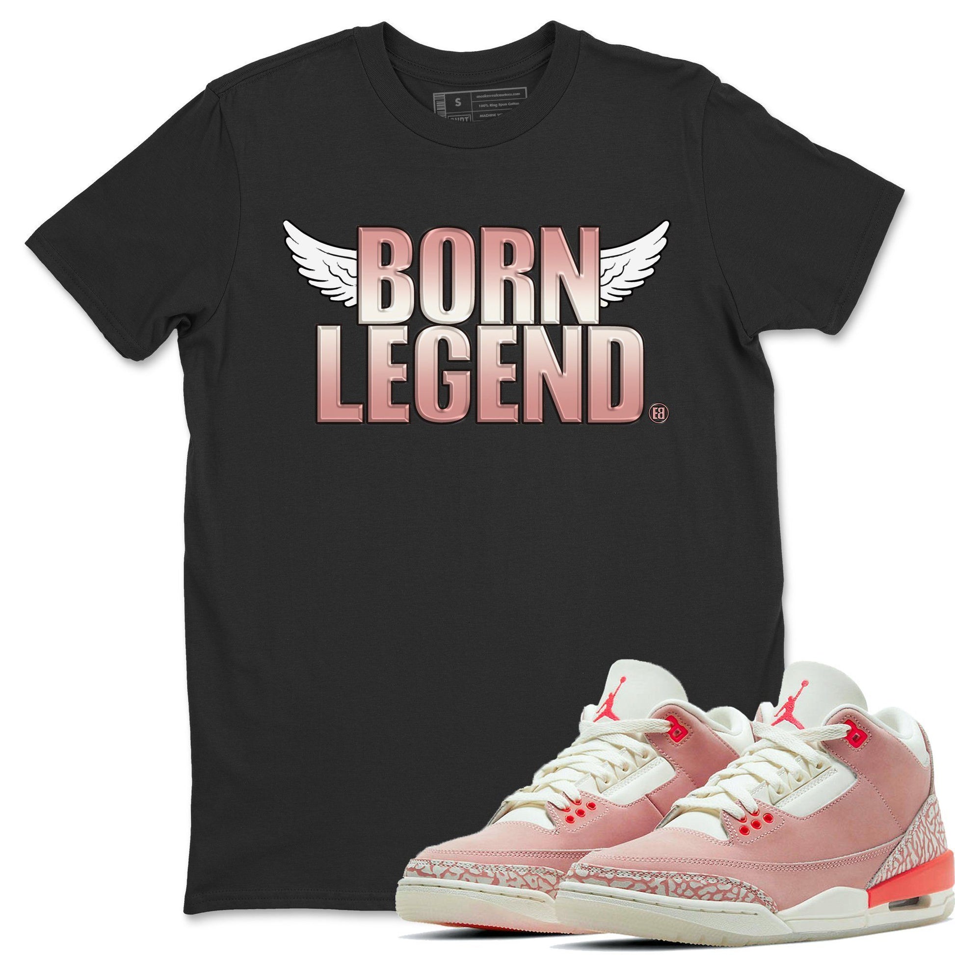 Jordan 3 Rust Pink Sneaker Match Tees Born Legend Sneaker Tees Jordan 3 Rust Pink Sneaker Release Tees Unisex Shirts