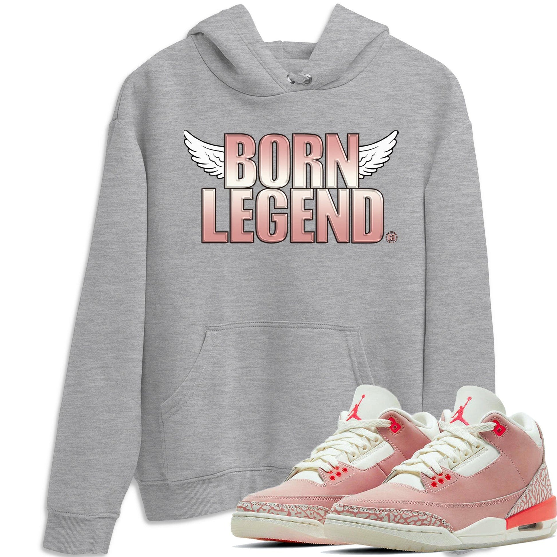Jordan 3 Rust Pink Sneaker Match Tees Born Legend Sneaker Tees Jordan 3 Rust Pink Sneaker Release Tees Unisex Shirts