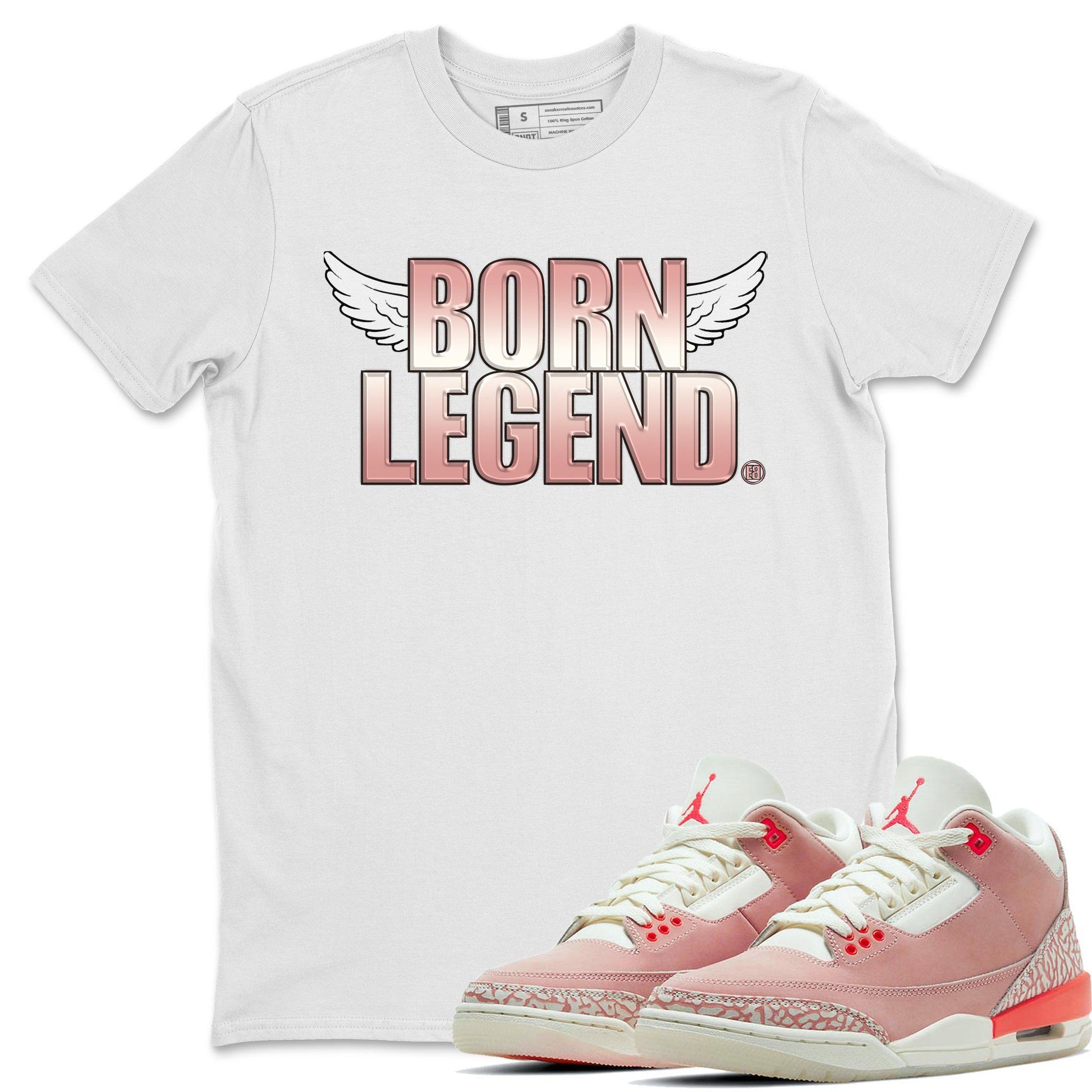 Jordan 3 Rust Pink Sneaker Match Tees Born Legend Sneaker Tees Jordan 3 Rust Pink Sneaker Release Tees Unisex Shirts