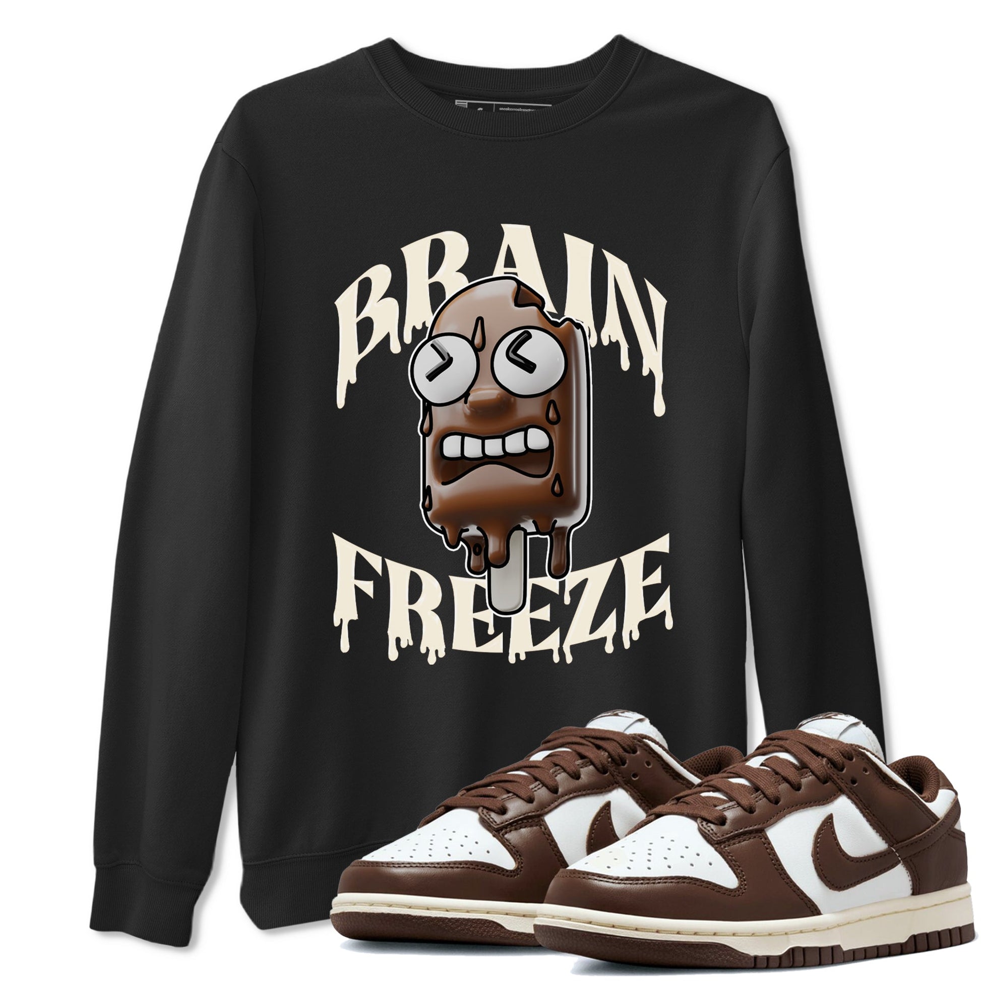 Dunk Cacao Wow shirt to match jordans Brain Freeze sneaker tees Nike Dunk Cacao Wow SNRT Sneaker Release Tees Unisex Black 1 T-Shirt