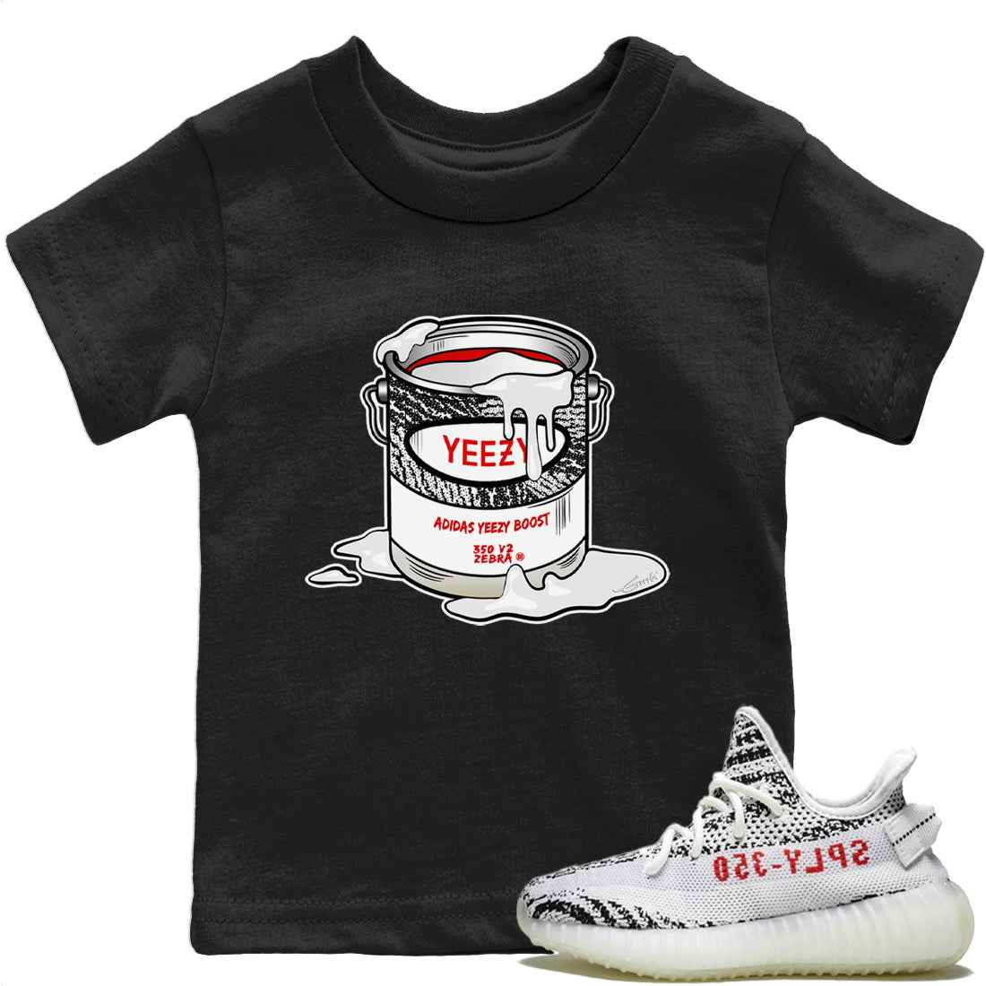 Yeezy 350 Zebra Sneaker Match Tees Bucket Sneaker Tees Yeezy 350 Zebra Sneaker Release Tees Kids Shirts
