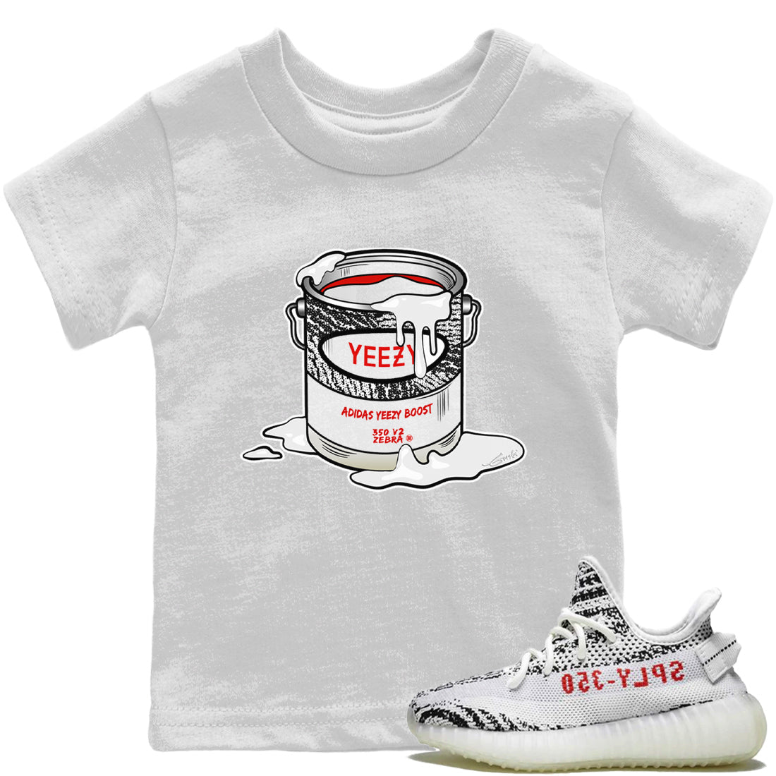 Yeezy 350 Zebra Sneaker Match Tees Bucket Sneaker Tees Yeezy 350 Zebra Sneaker Release Tees Kids Shirts
