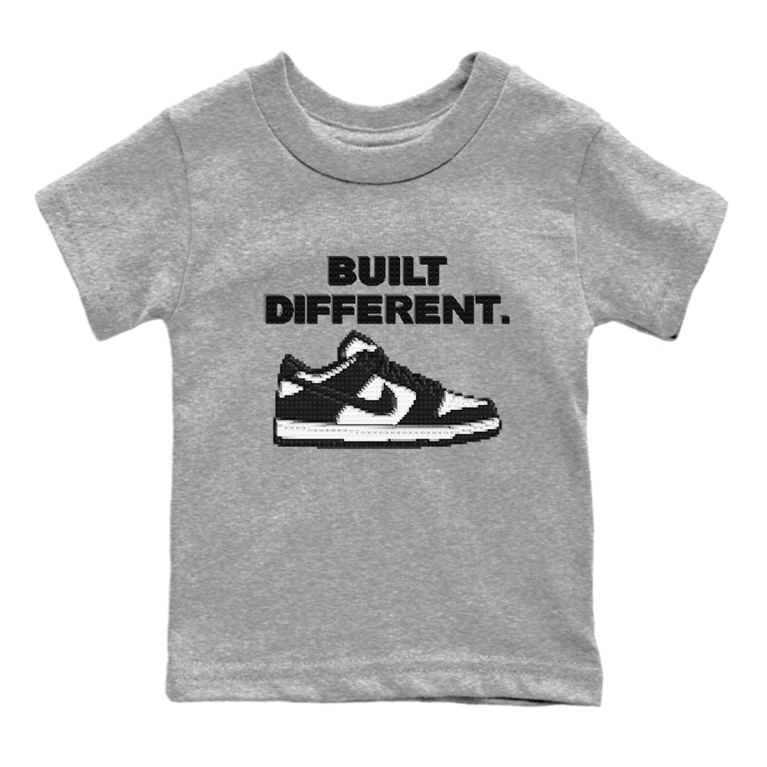 Dunk Low Panda Dunks Black White shirt to match jordans Built Different sneaker tees Dunk Panda SNRT Sneaker Tees Sneaker Matching Cotton Shirt baby toddler Heather Grey 2 cotton Shirt