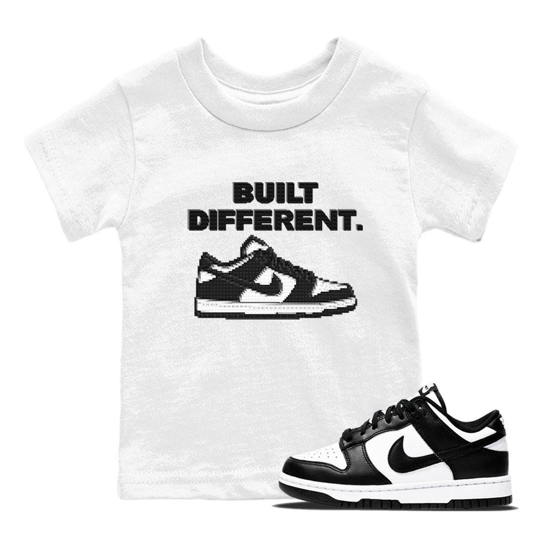 Dunk Low Panda Dunks Black White shirt to match jordans Built Different sneaker tees Dunk Panda SNRT Sneaker Tees Sneaker Matching Cotton Shirt baby toddler White 1 cotton Shirt