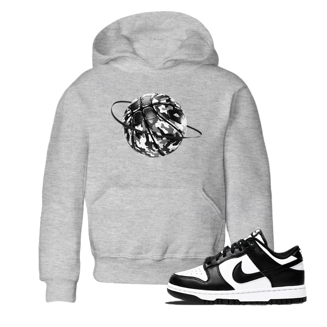 Dunk Panda shirt to match jordans Camo Basketball Planet sneaker tees Dunk Black & White SNRT sneaker release tees baby toddler Heather Grey 1 cotton Shirt