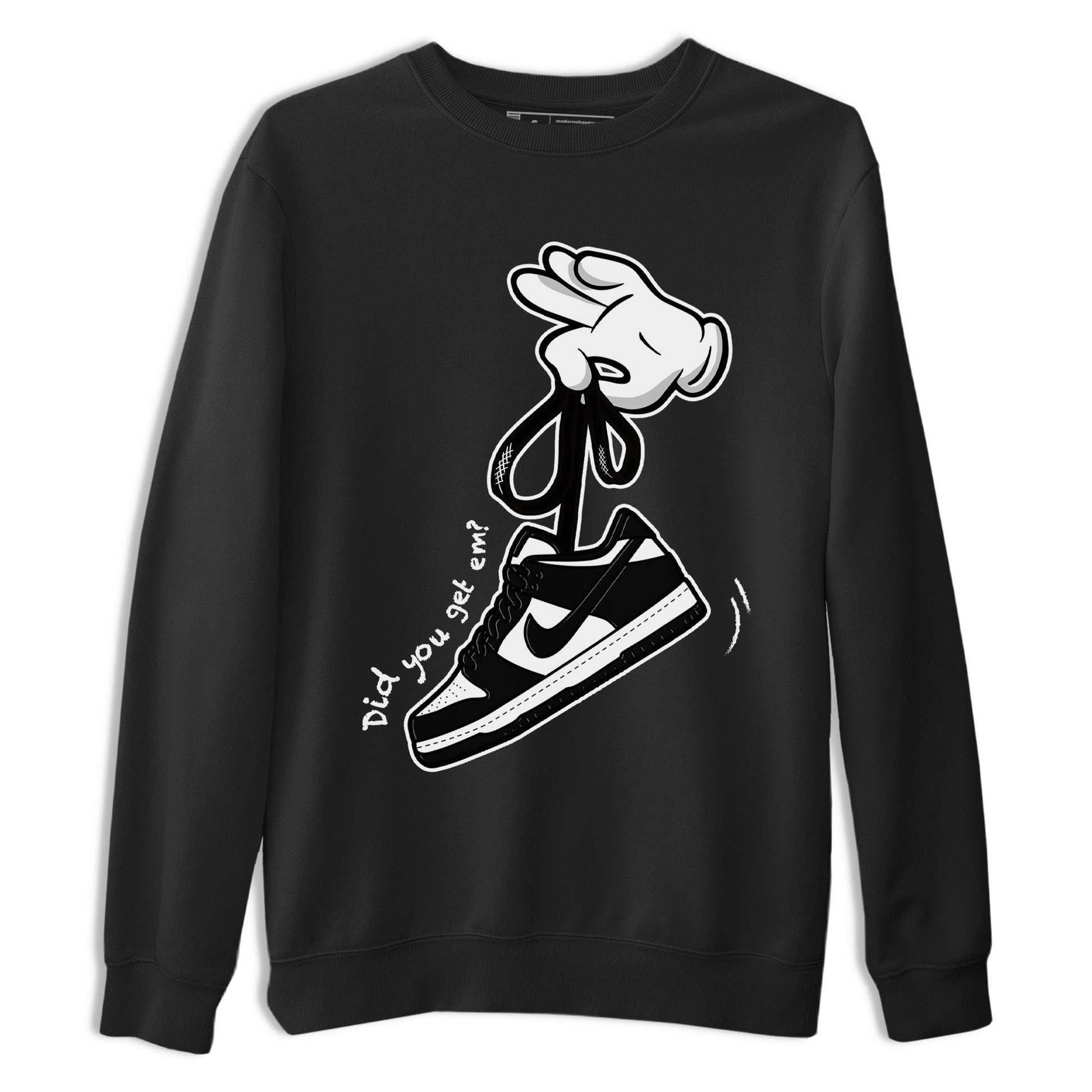 Dunk Black White Panda shirt to match jordans Cartoon Hands sneaker tees Dunk Panda SNRT Sneaker Release Tees Unisex Black 2 T-Shirt