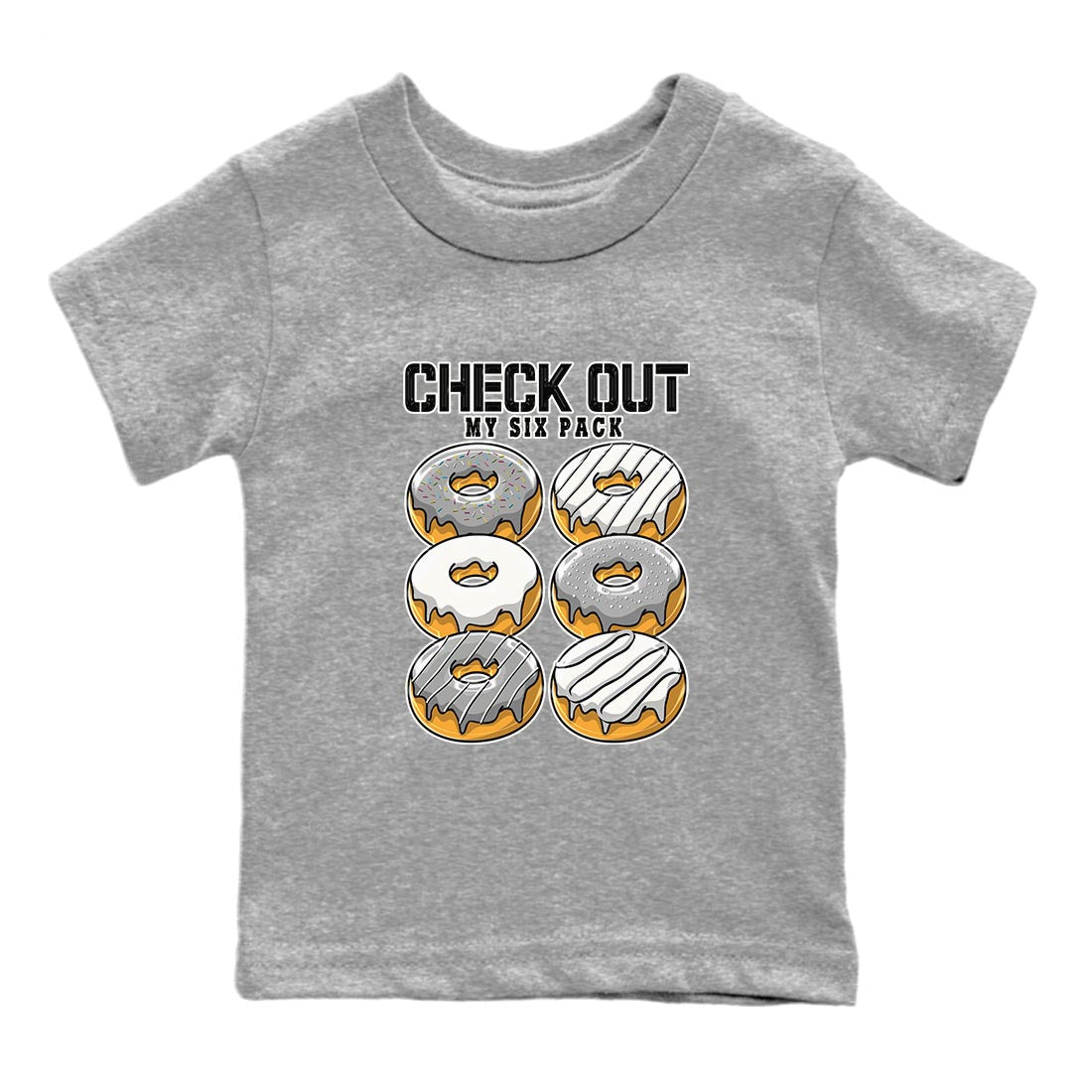 AJ4 Frozen Moments shirt to match jordans Check Out My Six Pack sneaker tees Crew Neck AJ4 Frozen Moments SNRT Sneaker Release Tees Baby Toddler Heather Grey 2 T-Shirt